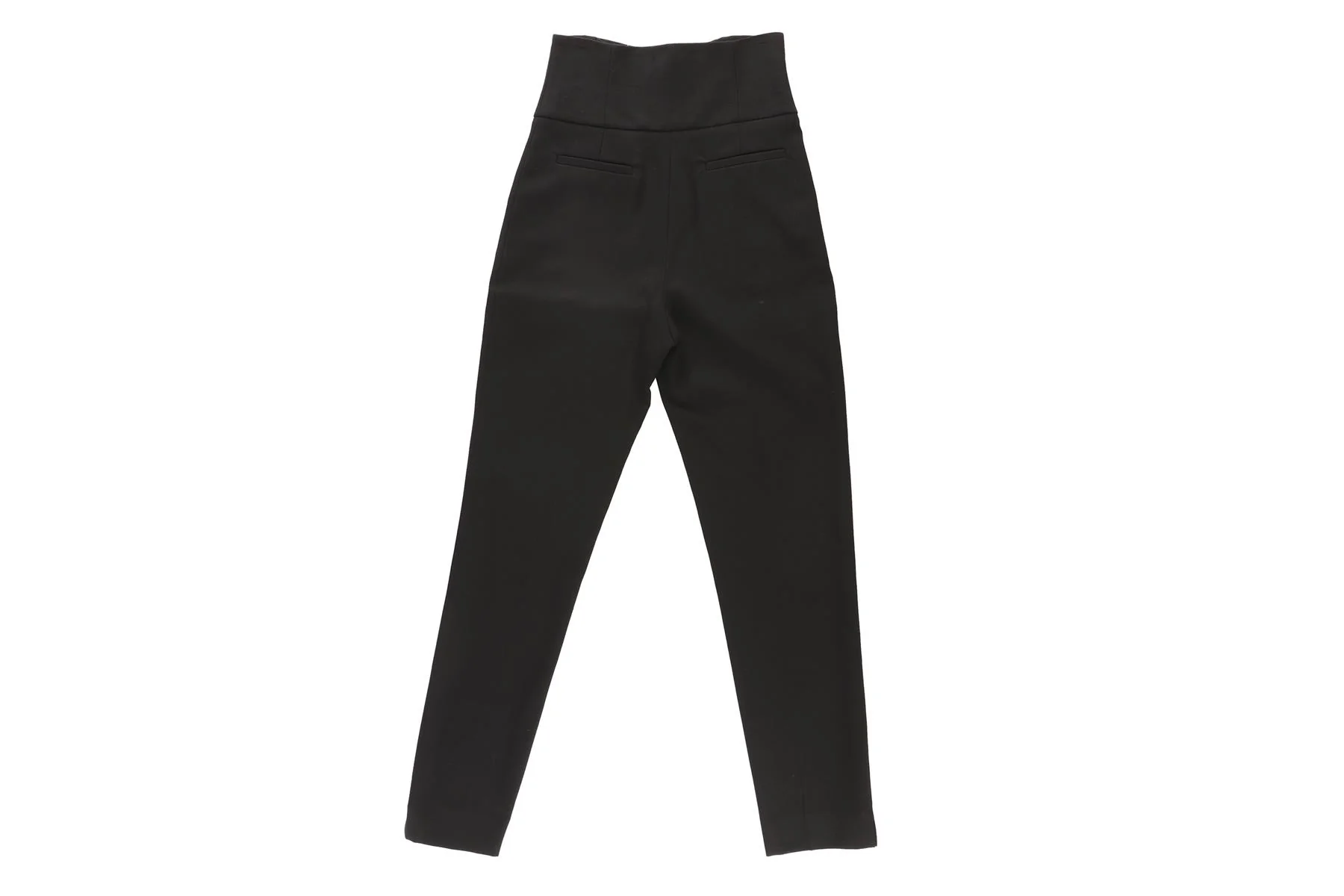 SAINT LAURENT BLACK WOOL TAPERED PANTS FR 34 UK 6 - Image 4