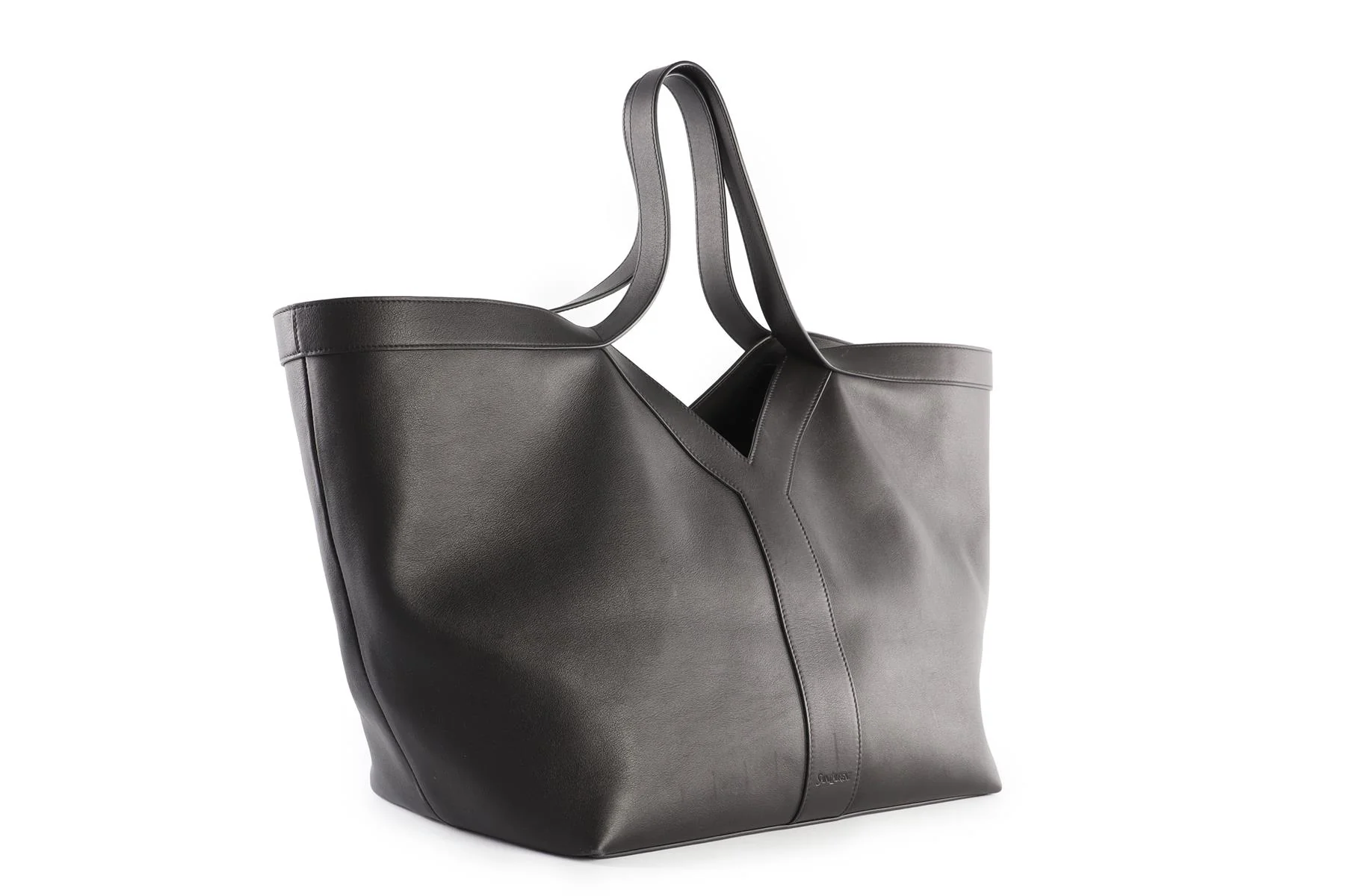 SAINT LAURENT BLACK Y LEATHER TOTE BAG - Image 3