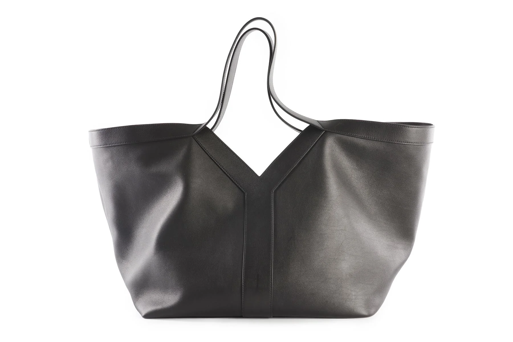 SAINT LAURENT BLACK Y LEATHER TOTE BAG - Image 6