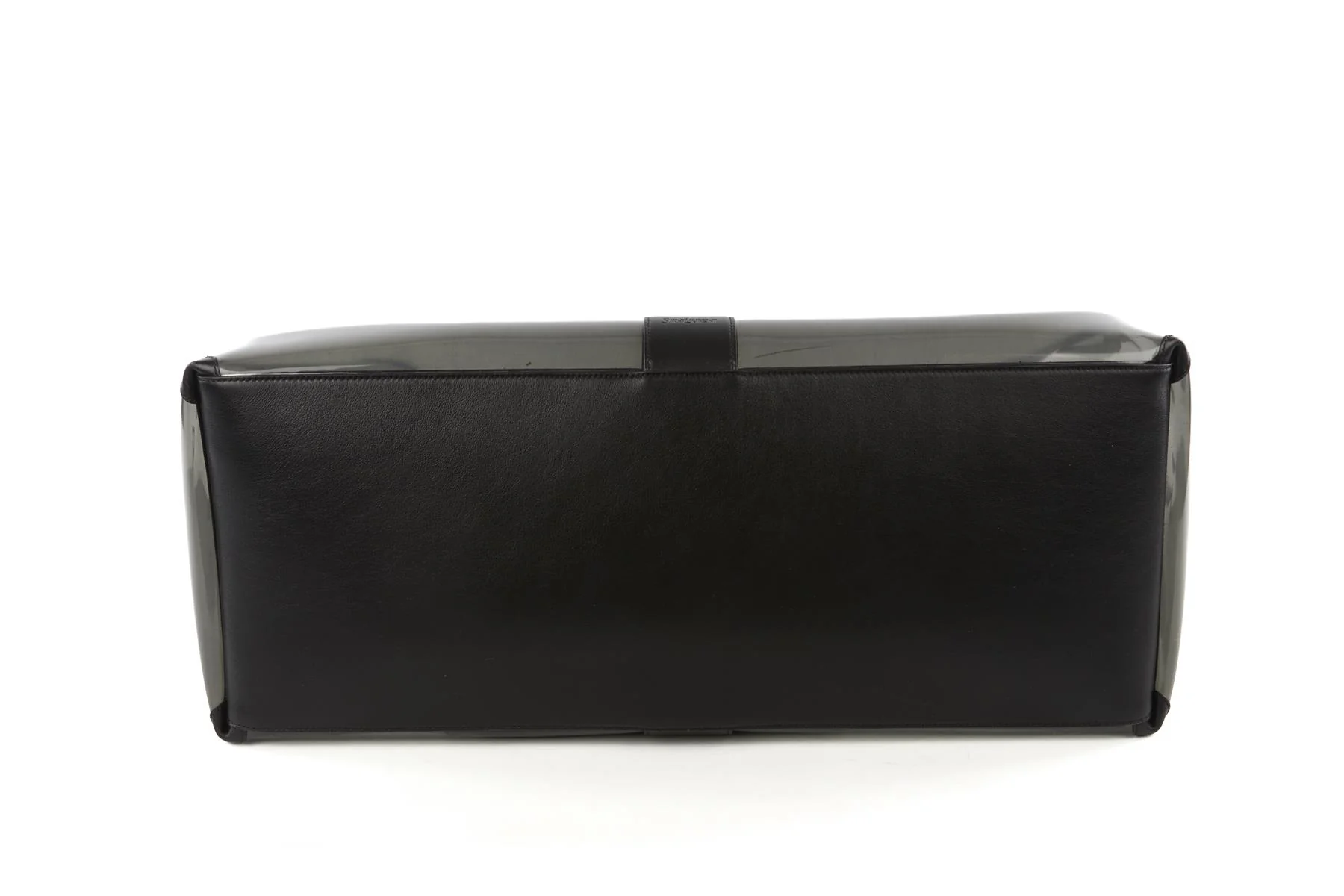 SAINT LAURENT BLACK Y PVC AND LEATHER TOTE BAG - Image 7