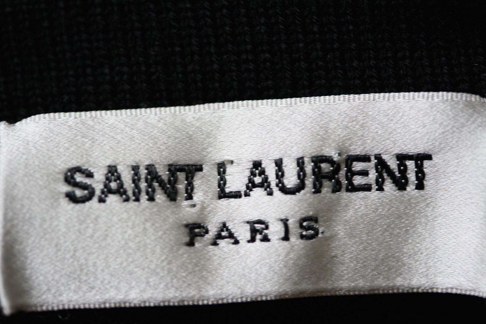 SAINT LAURENT BRETON BLACK RED JUMPER SWEATER MEDIUM - Image 7
