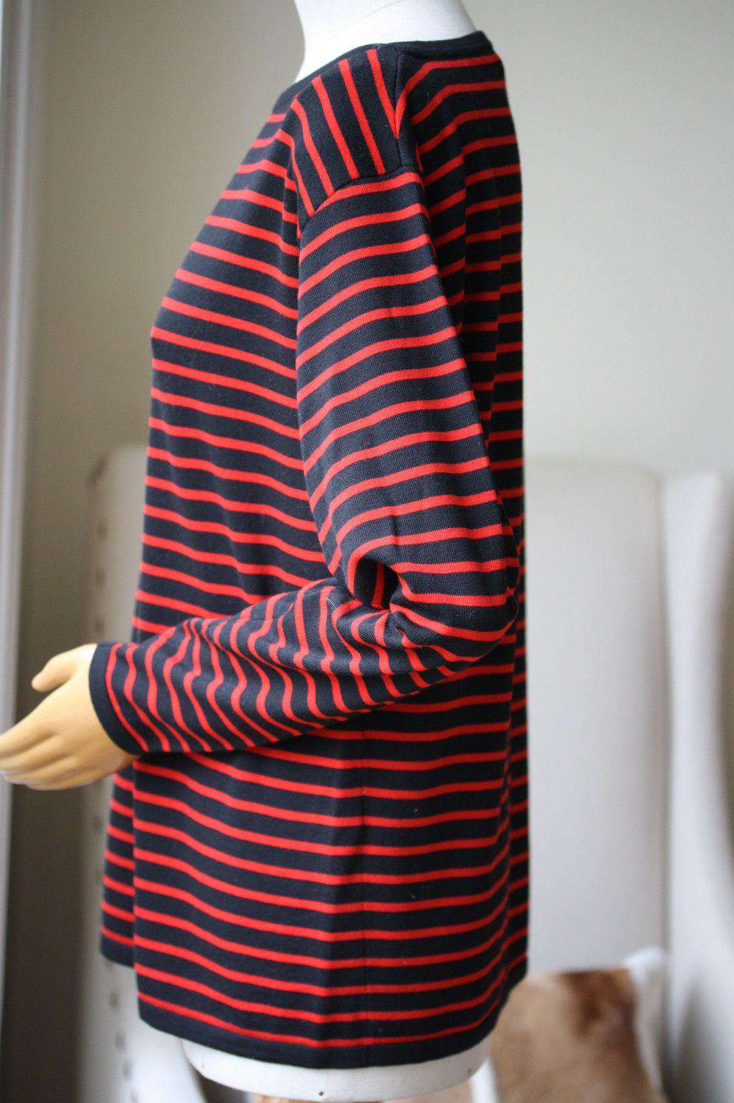 SAINT LAURENT BRETON BLACK RED JUMPER SWEATER MEDIUM - Image 9