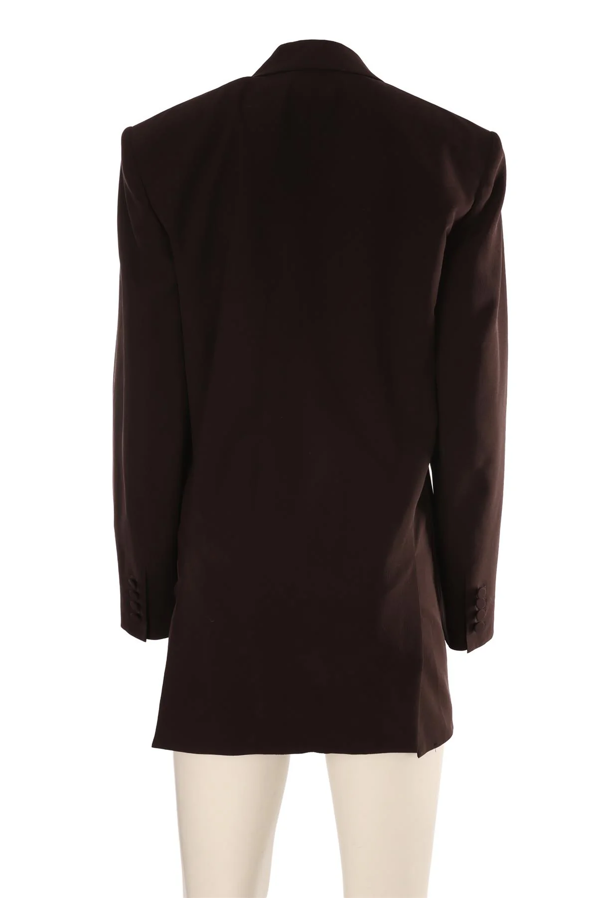 SAINT LAURENT BROWN SILK BLAZER FR 36 UK 8 - Image 4
