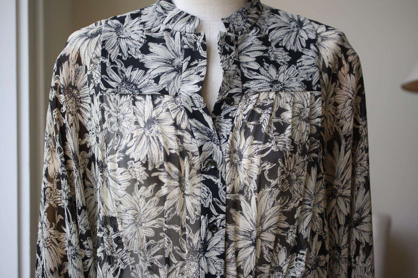 SAINT LAURENT CHIFFON FLORAL LONG MAXI DRESS FR 38 UK 10 - Image 2