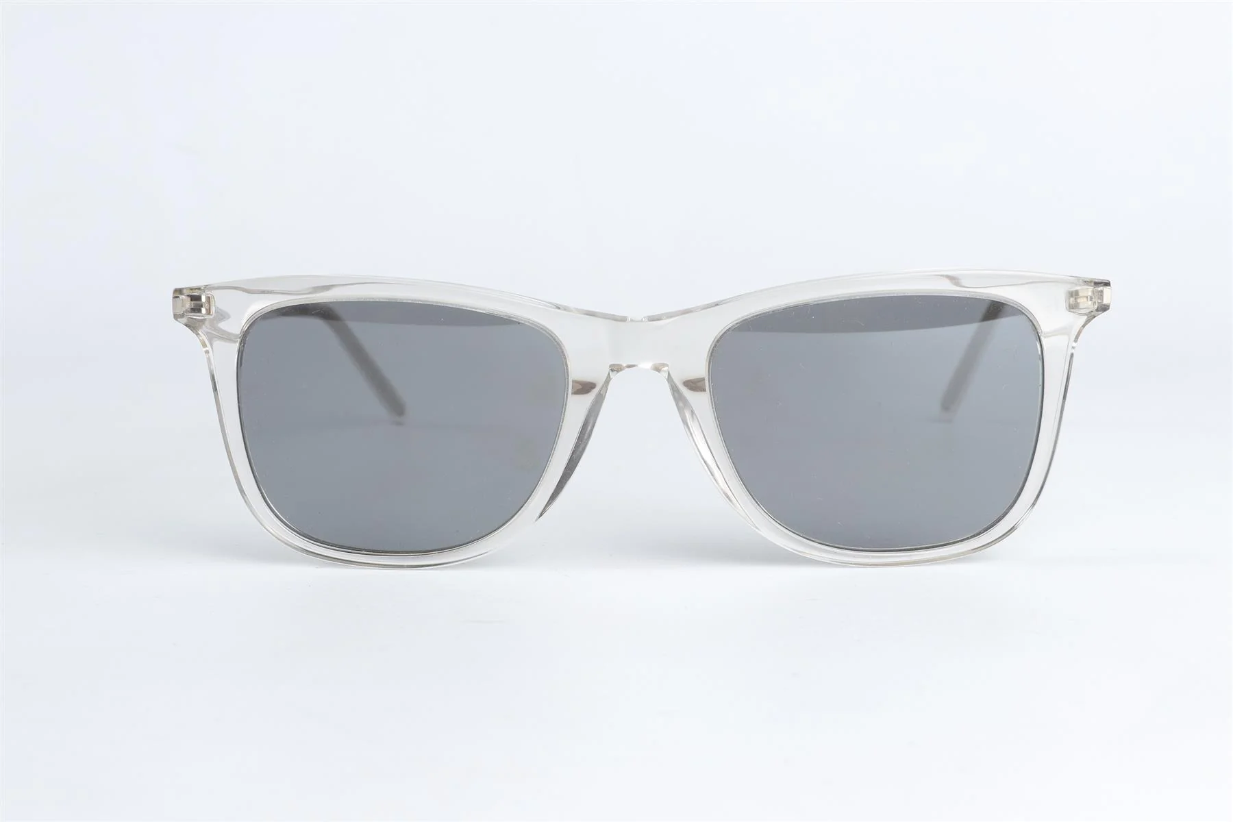 SAINT LAURENT CLEAR SQUARE FRAME ACETATE SUNGLASSES - Image 3