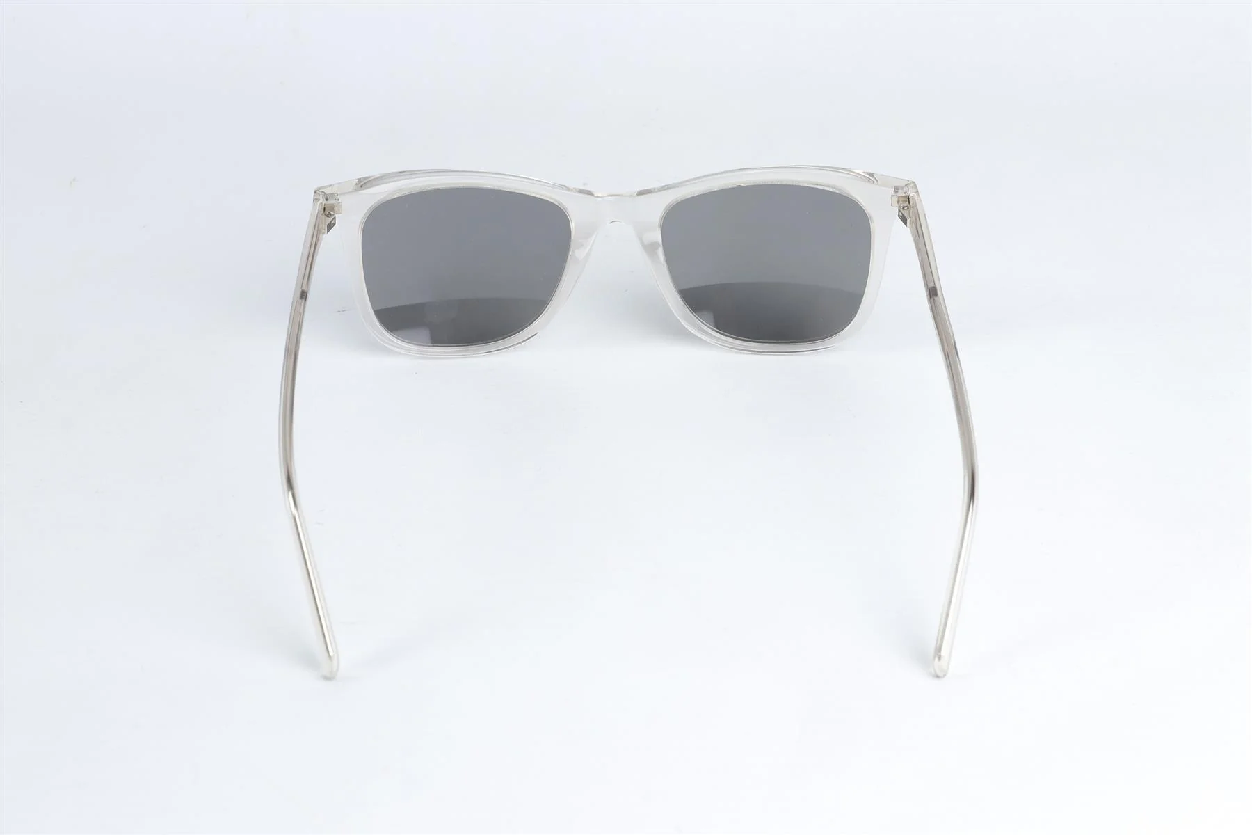 SAINT LAURENT CLEAR SQUARE FRAME ACETATE SUNGLASSES - Image 4