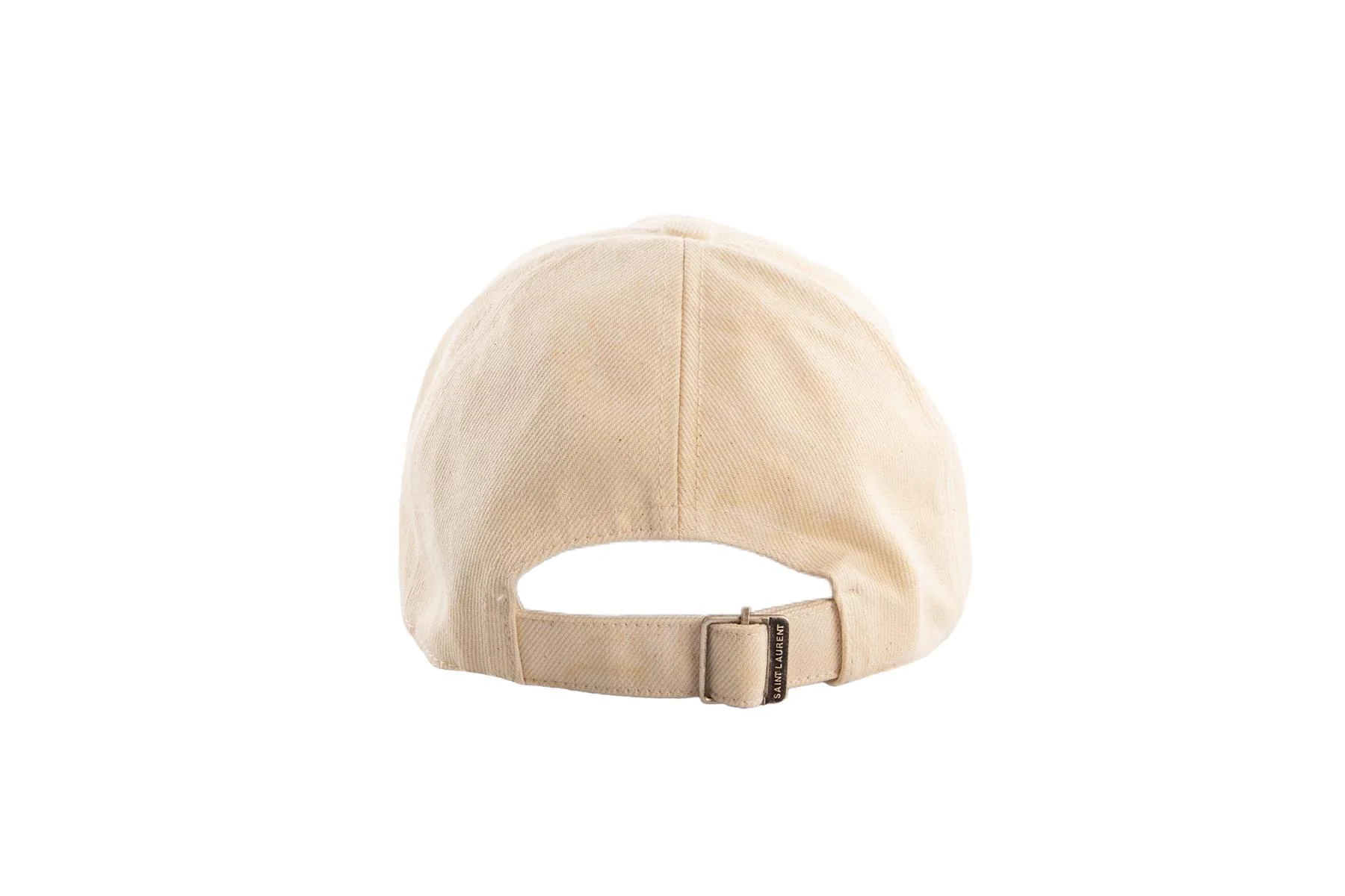 SAINT LAURENT CREAM COTTON BASEBELL CAP 57 CM - Image 5