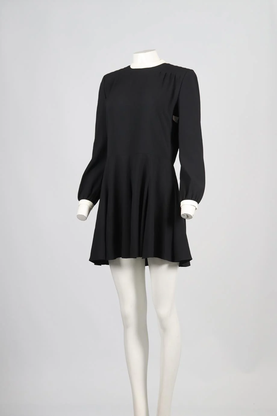 SAINT LAURENT CREPE MINI DRESS FR 38 UK 10 - Image 3