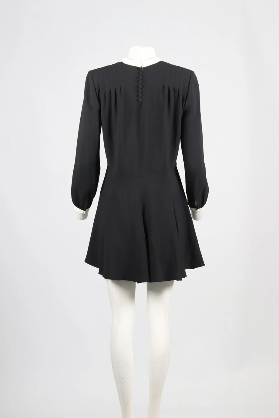 SAINT LAURENT CREPE MINI DRESS FR 38 UK 10 - Image 4