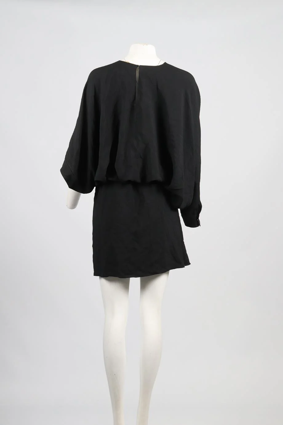 SAINT LAURENT CREPE MINI DRESS FR 40 UK 12 - Image 4