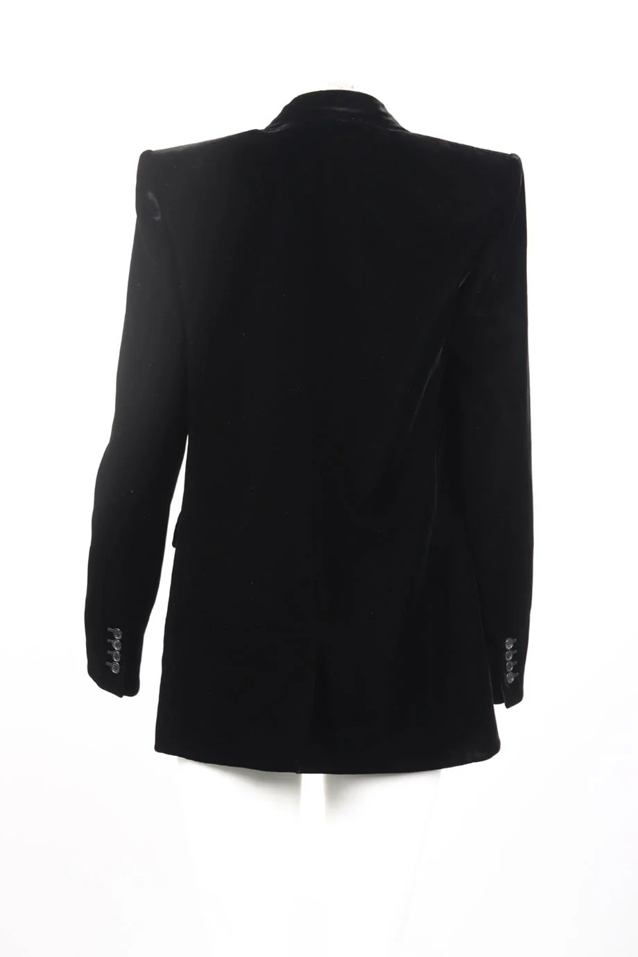 SAINT LAURENT DOUBLE BREASTED VELVET BLAZER FR 44 UK 16 - Image 4
