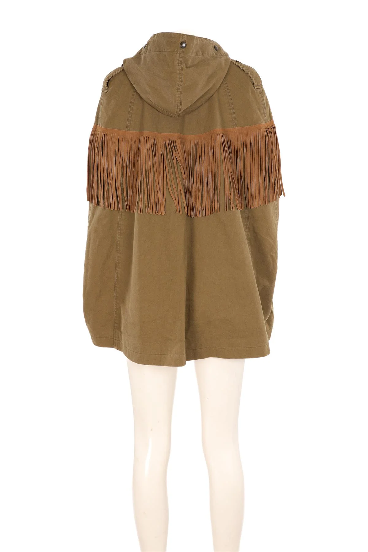 SAINT LAURENT GREEN COTTON CAPE FR 36 UK 8 - Image 4