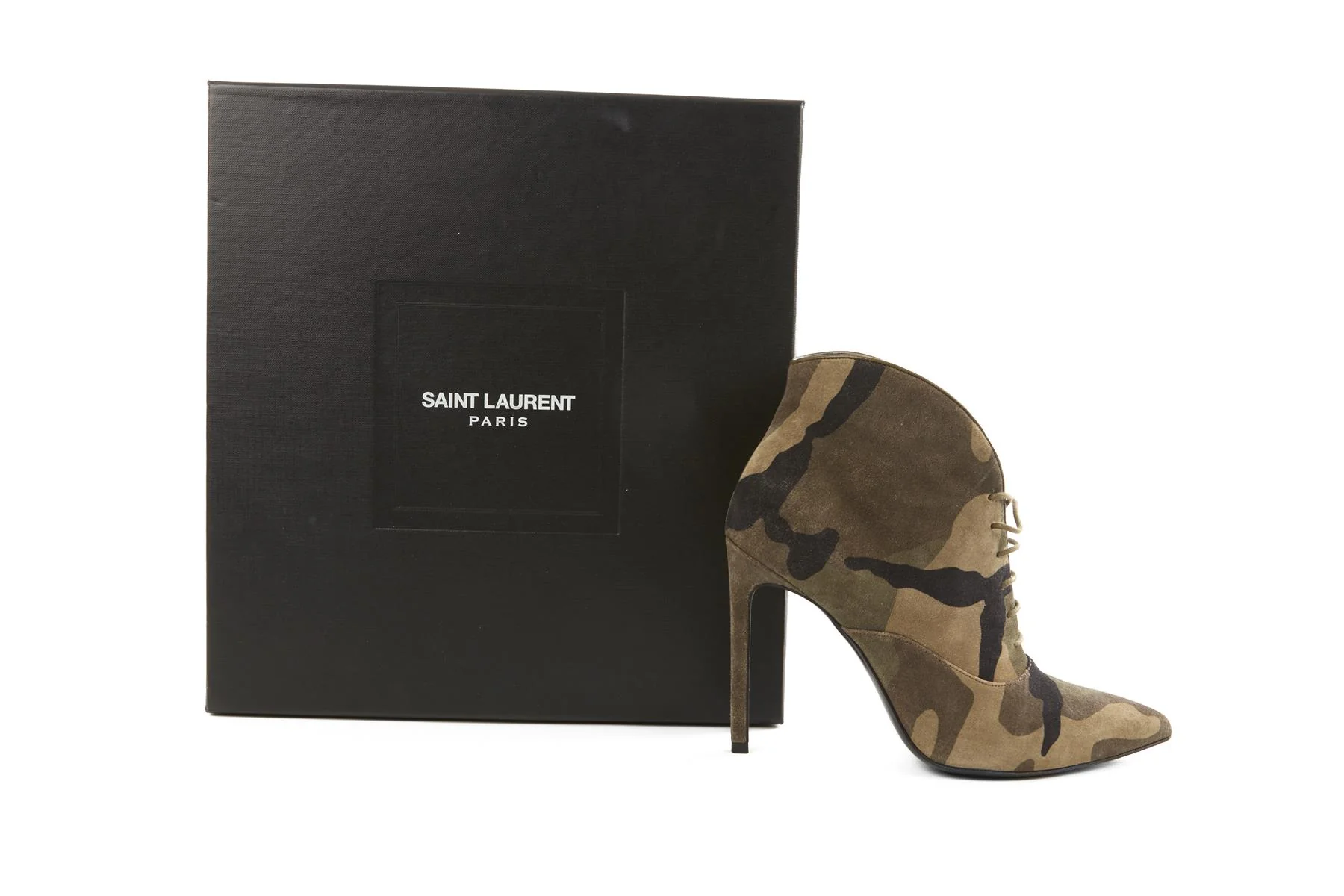 SAINT LAURENT GREEN SUEDE ANKLE BOOTS EU 36 UK 3 US 6 - Image 7