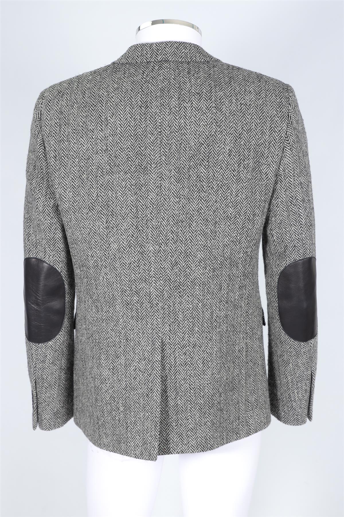 SAINT LAURENT GREY MEN'S WOOL BLAZER IT 52 UK/US 42 - Image 4
