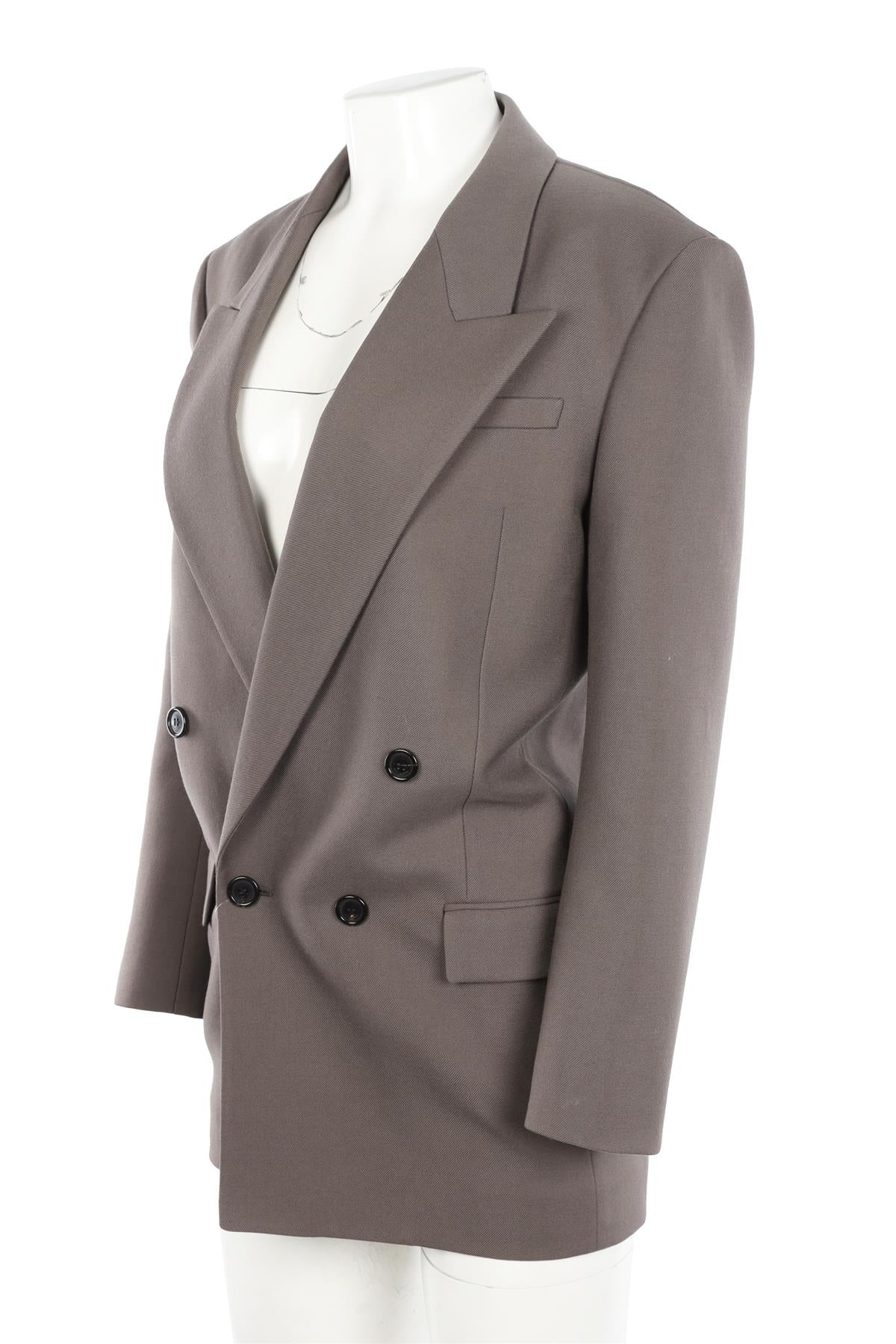SAINT LAURENT GREY WOOL BLAZER FR 36 UK 8 - Image 3