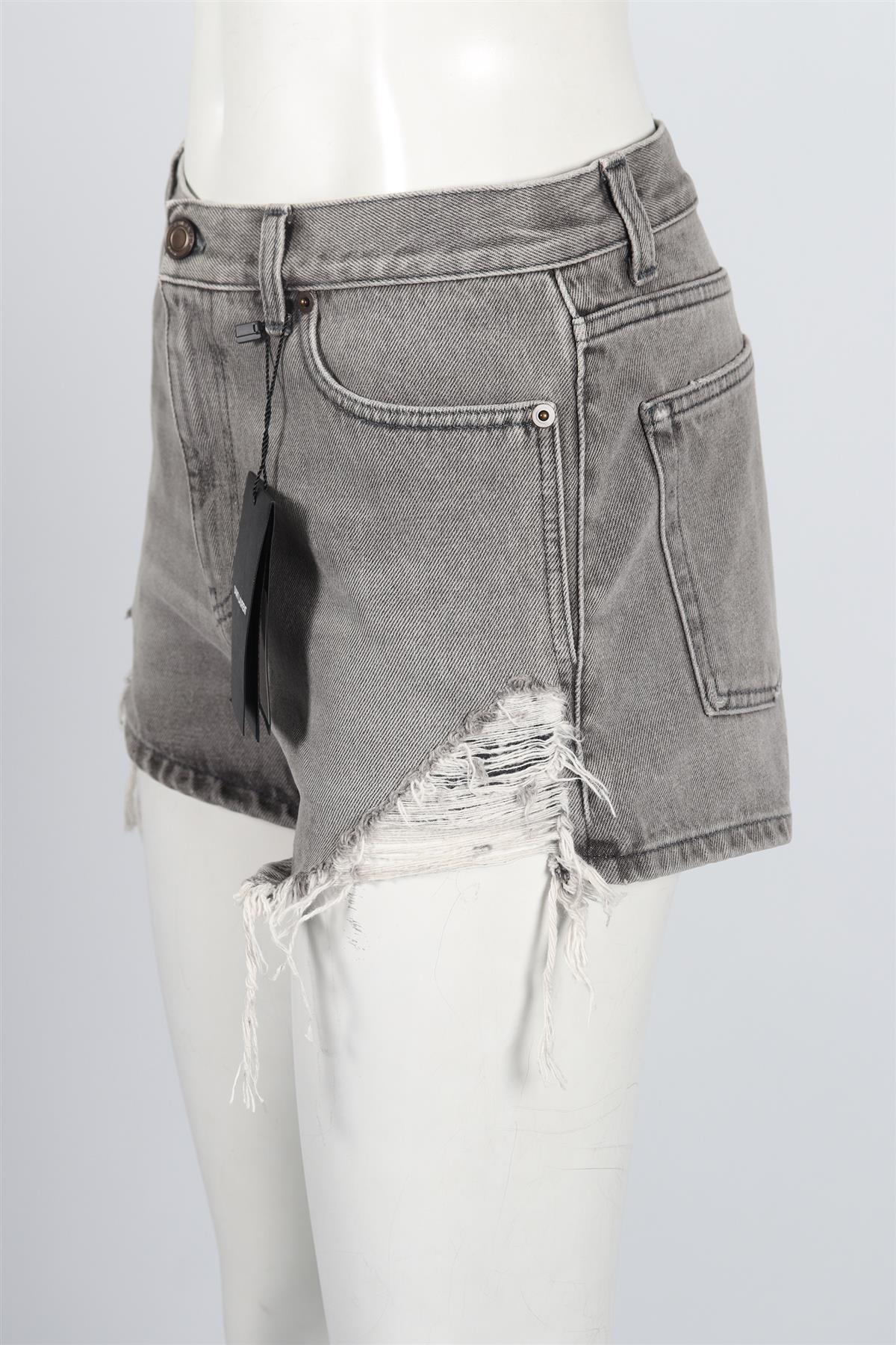 SAINT LAURENT HIGH RISE DENIM SHORTS W25 UK 6-8 - Image 3