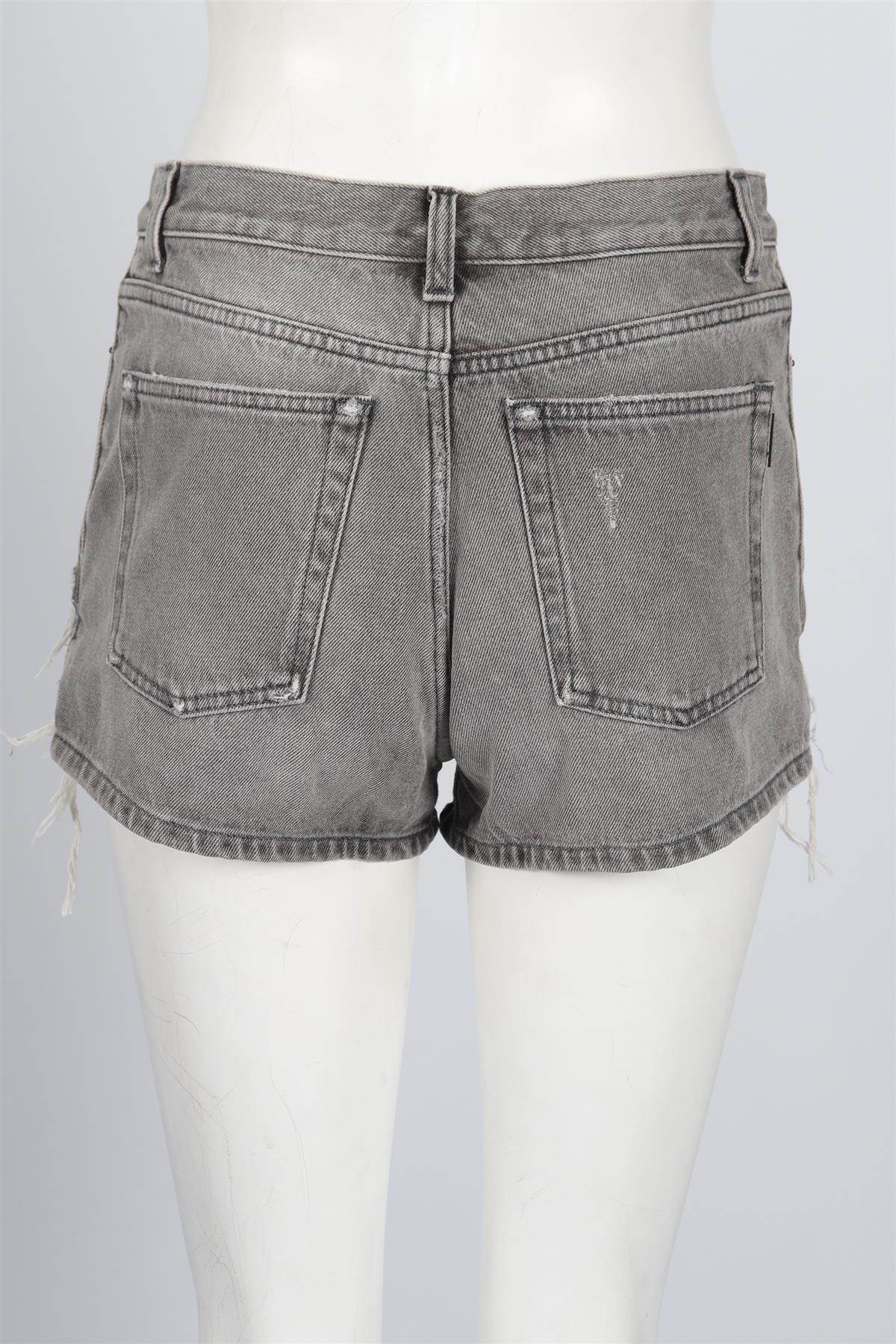 SAINT LAURENT HIGH RISE DENIM SHORTS W25 UK 6-8 - Image 4