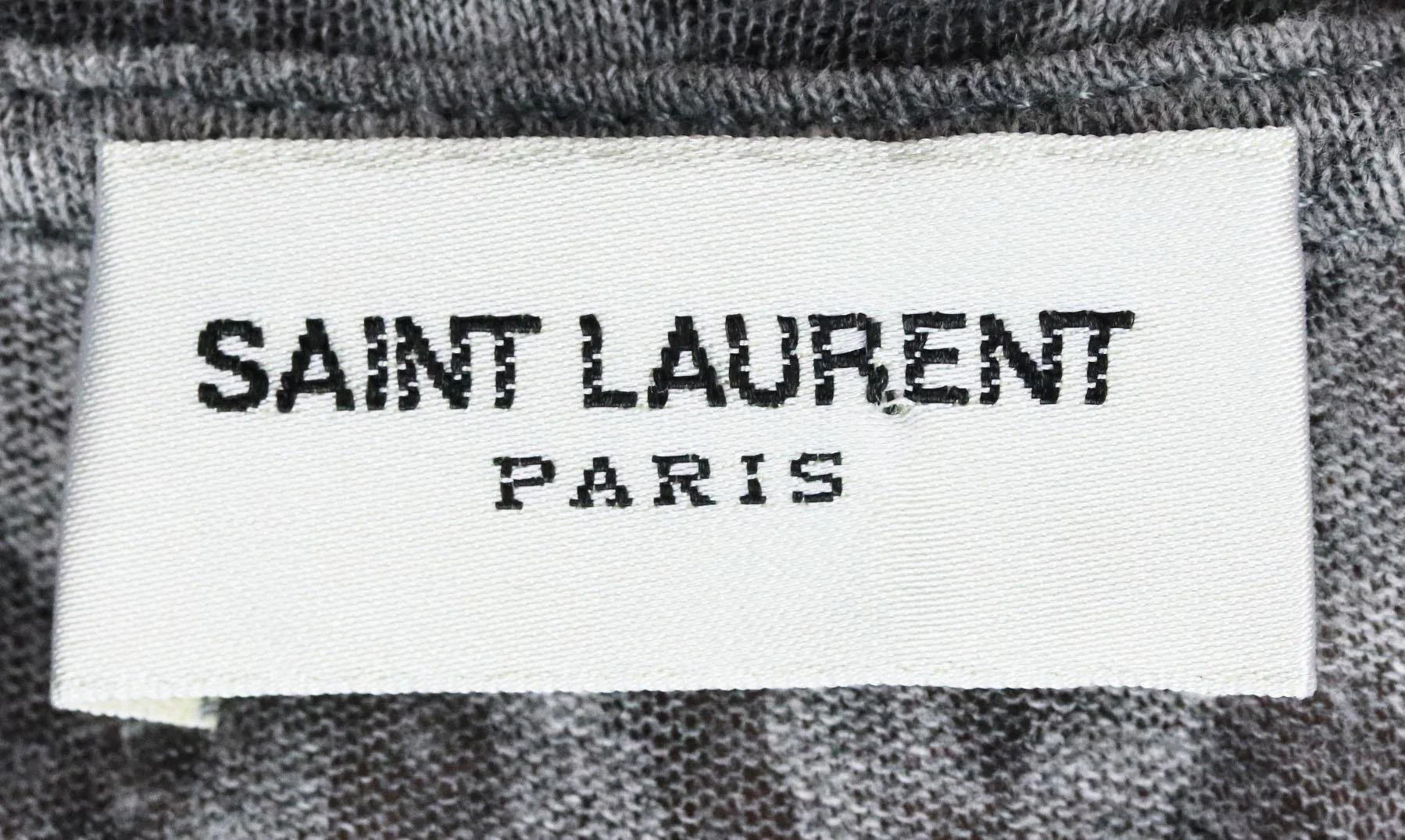SAINT LAURENT LEOPARD PRINT COTTON BLEND JERSEY T-SHIRT SMALL - Image 5