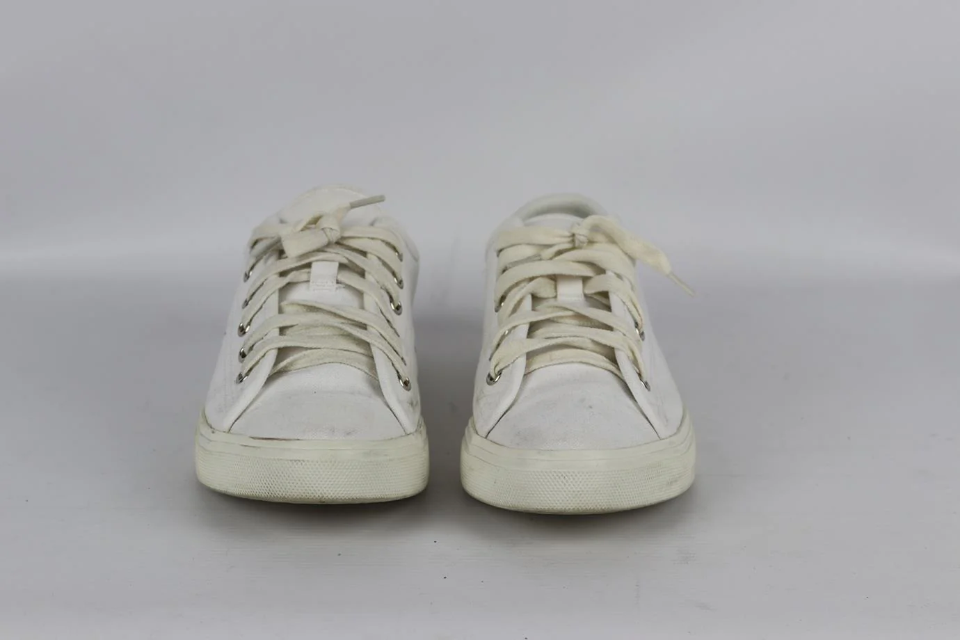 SAINT LAURENT LOGO DETAILED CANVAS SNEAKERS EU 38.5 UK 5.5 US 8.5 - Image 3