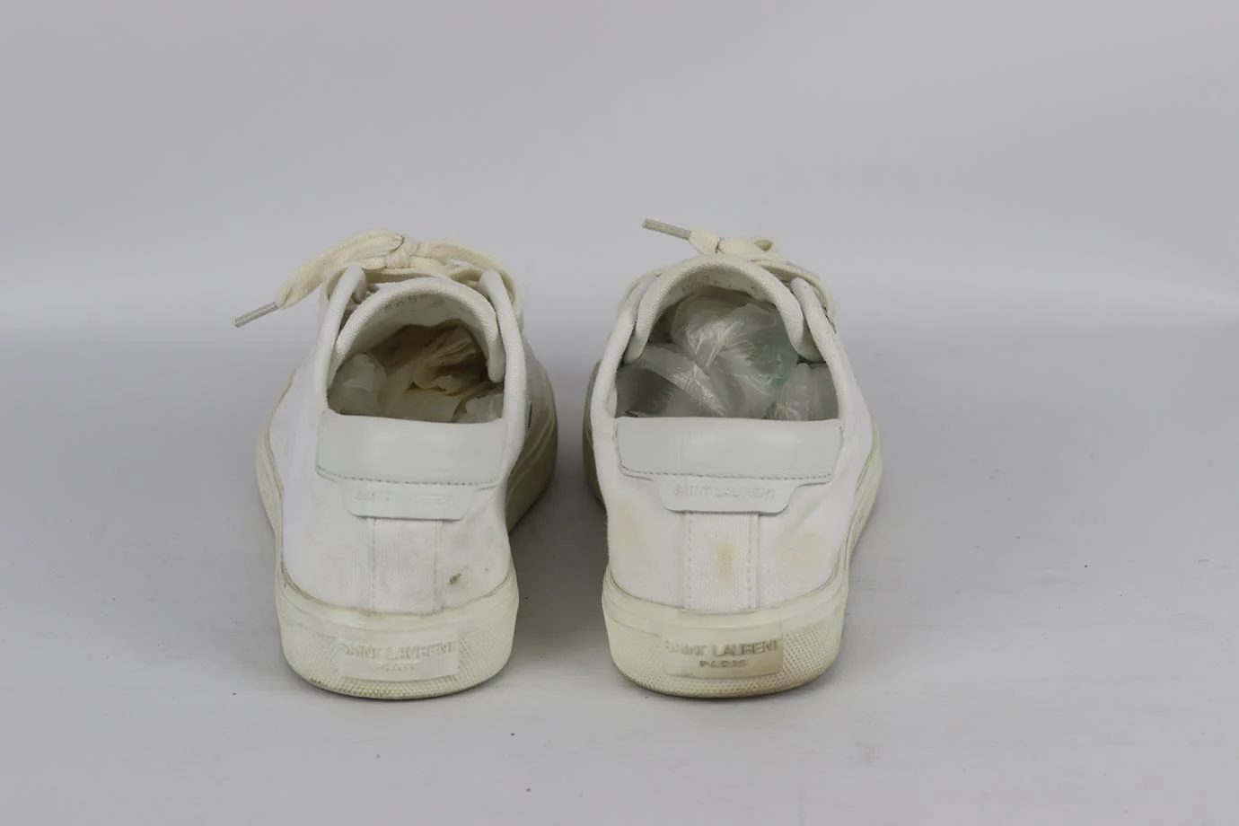 SAINT LAURENT LOGO DETAILED CANVAS SNEAKERS EU 38.5 UK 5.5 US 8.5 - Image 4