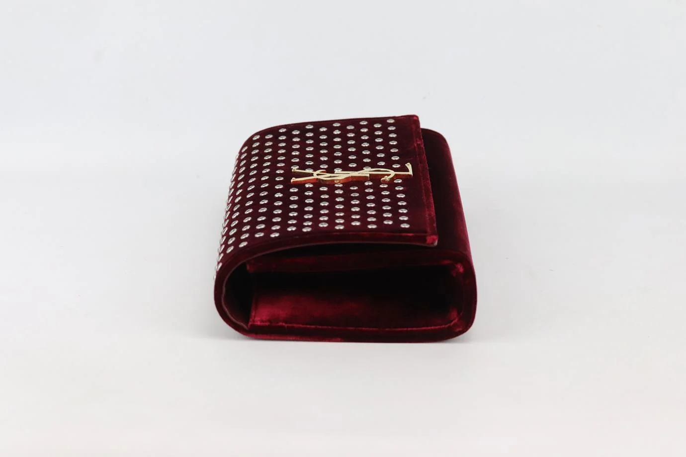 SAINT LAURENT MONOGRAMME EMBELLISHED VELVET CLUTCH - Image 5