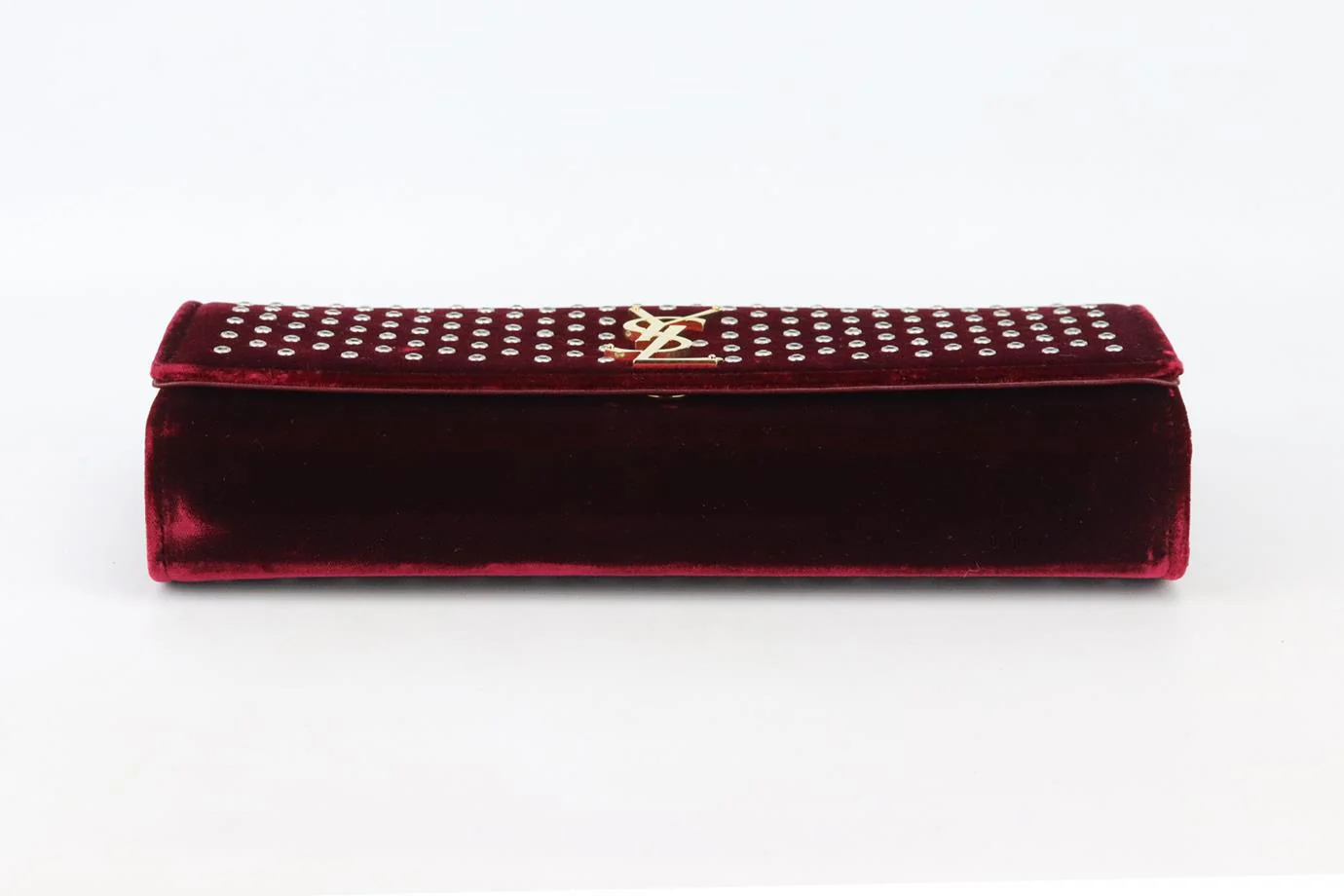 SAINT LAURENT MONOGRAMME EMBELLISHED VELVET CLUTCH - Image 4