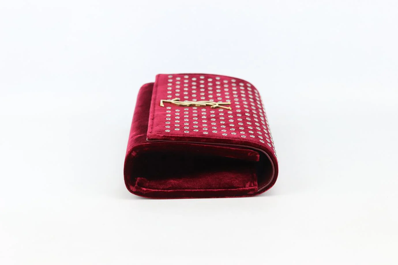 SAINT LAURENT MONOGRAMME EMBELLISHED VELVET CLUTCH - Image 6