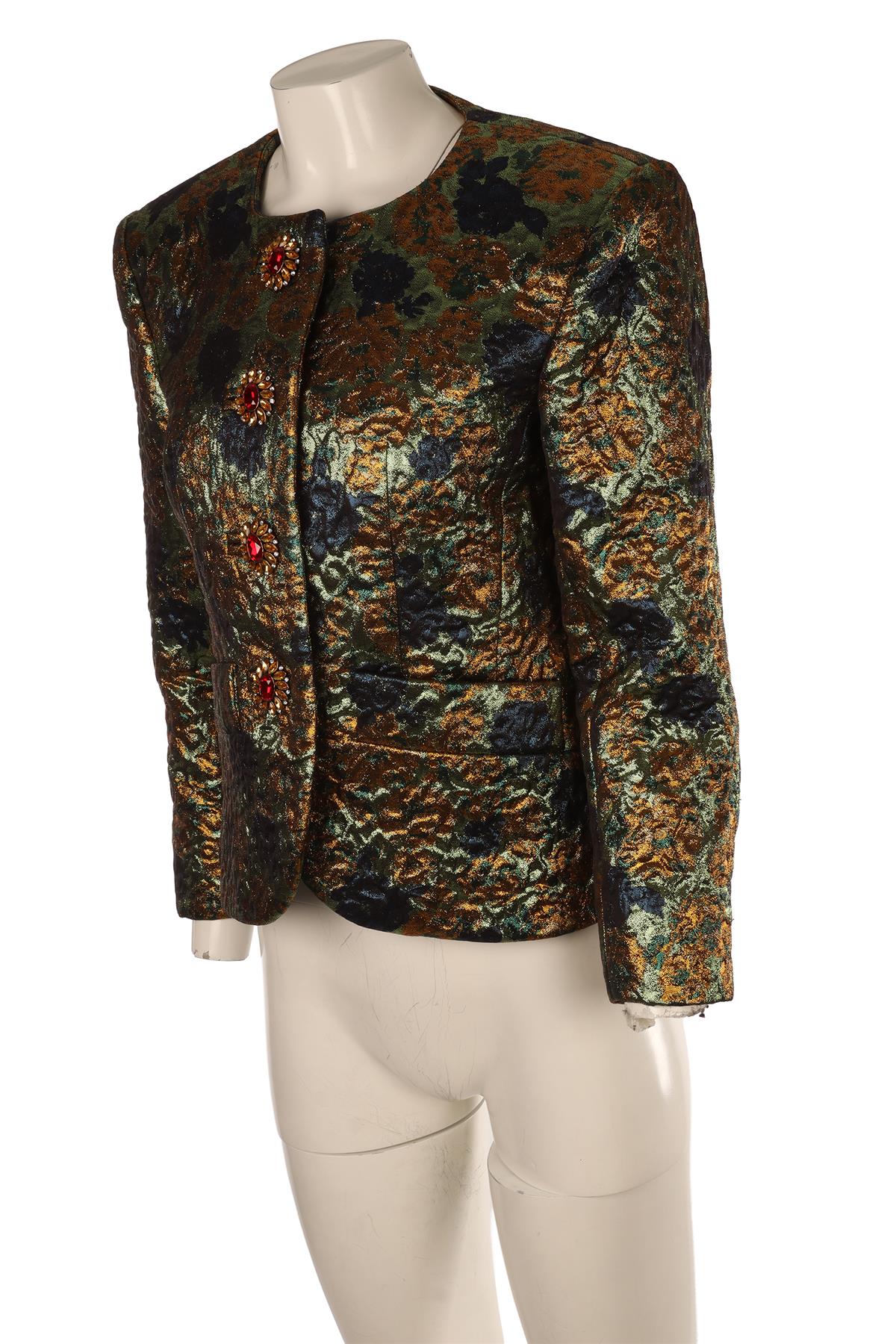 SAINT LAURENT MULTI JACQUARD JACKET FR 34-36 UK 6-8 - Image 2