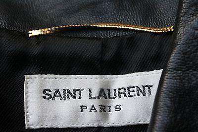 SAINT LAURENT NAPPA LEATHER FRINGE PERFECTO JACKET UK 8 - Image 6