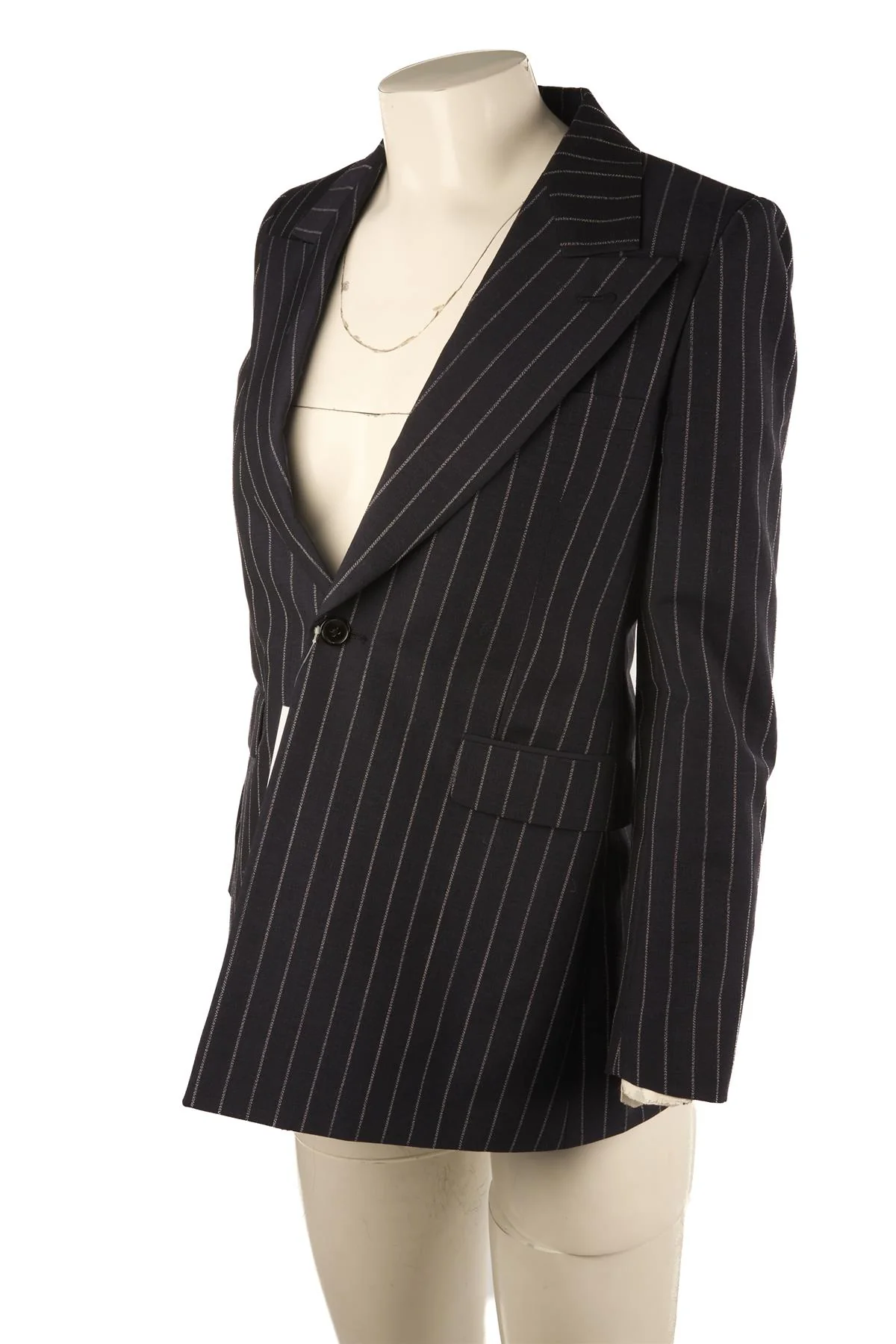 SAINT LAURENT NAVY WOOL BLAZER FR 36 UK 8 - Image 3