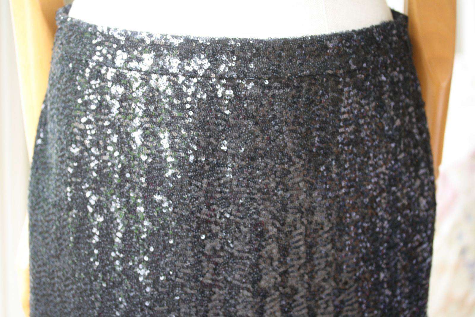 SAINT LAURENT SEQUIN MINI SKIRT FR 38 UK 10 - Image 5