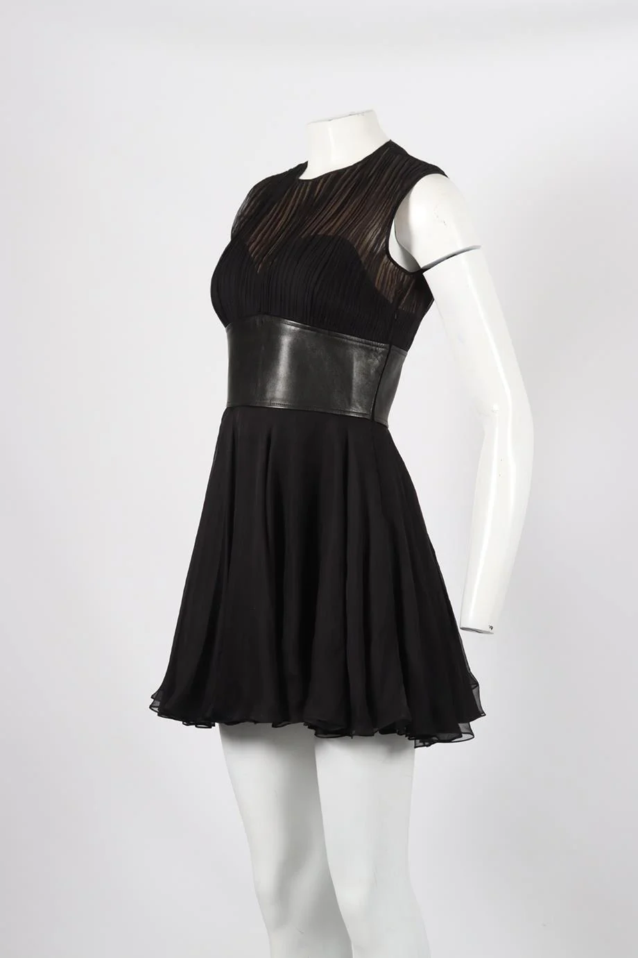 SAINT LAURENT SILK MINI DRESS FR 38 UK 10 - Image 3