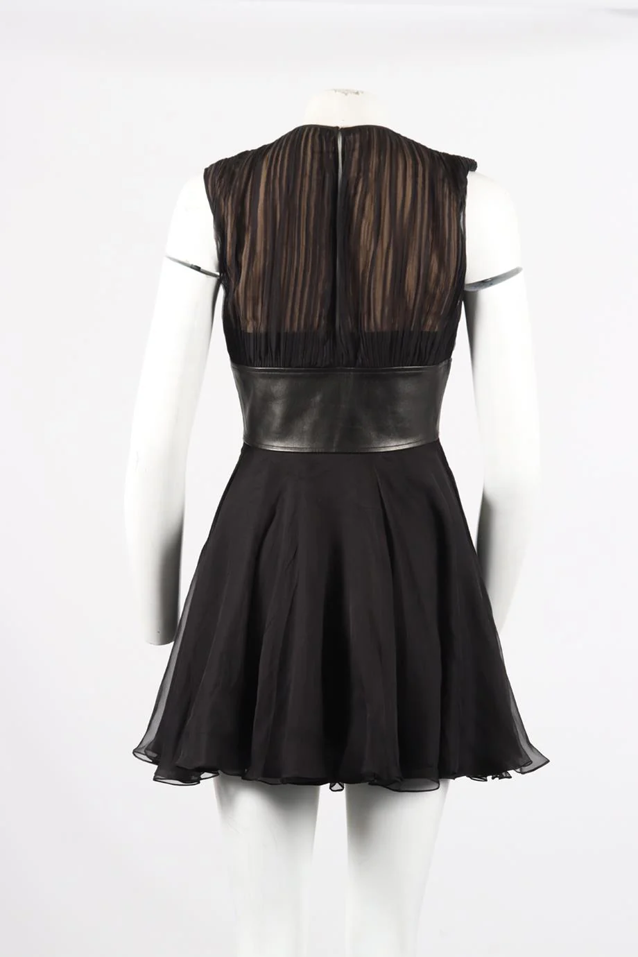 SAINT LAURENT SILK MINI DRESS FR 38 UK 10 - Image 4