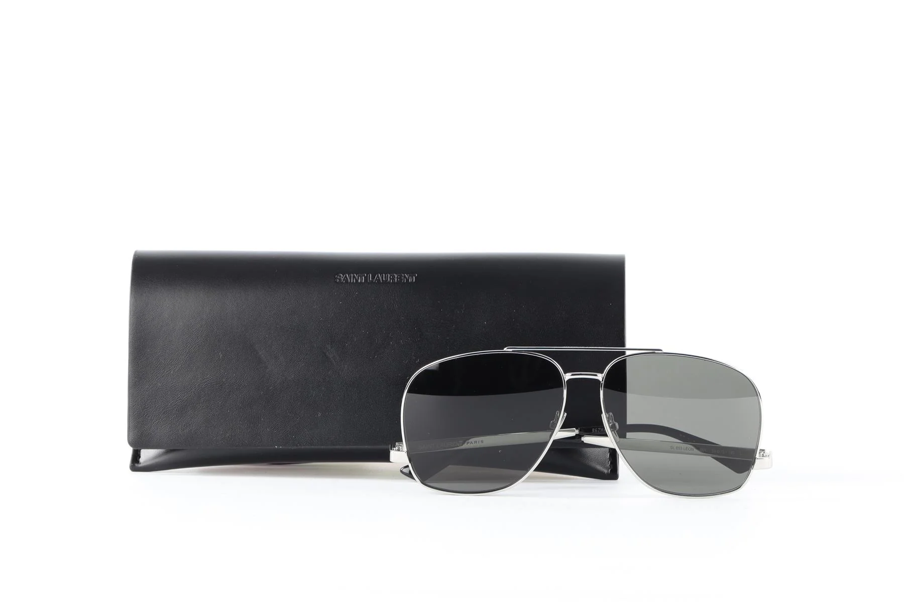 SAINT LAURENT SILVER METAL FRAME SUNGLASSES - Image 7