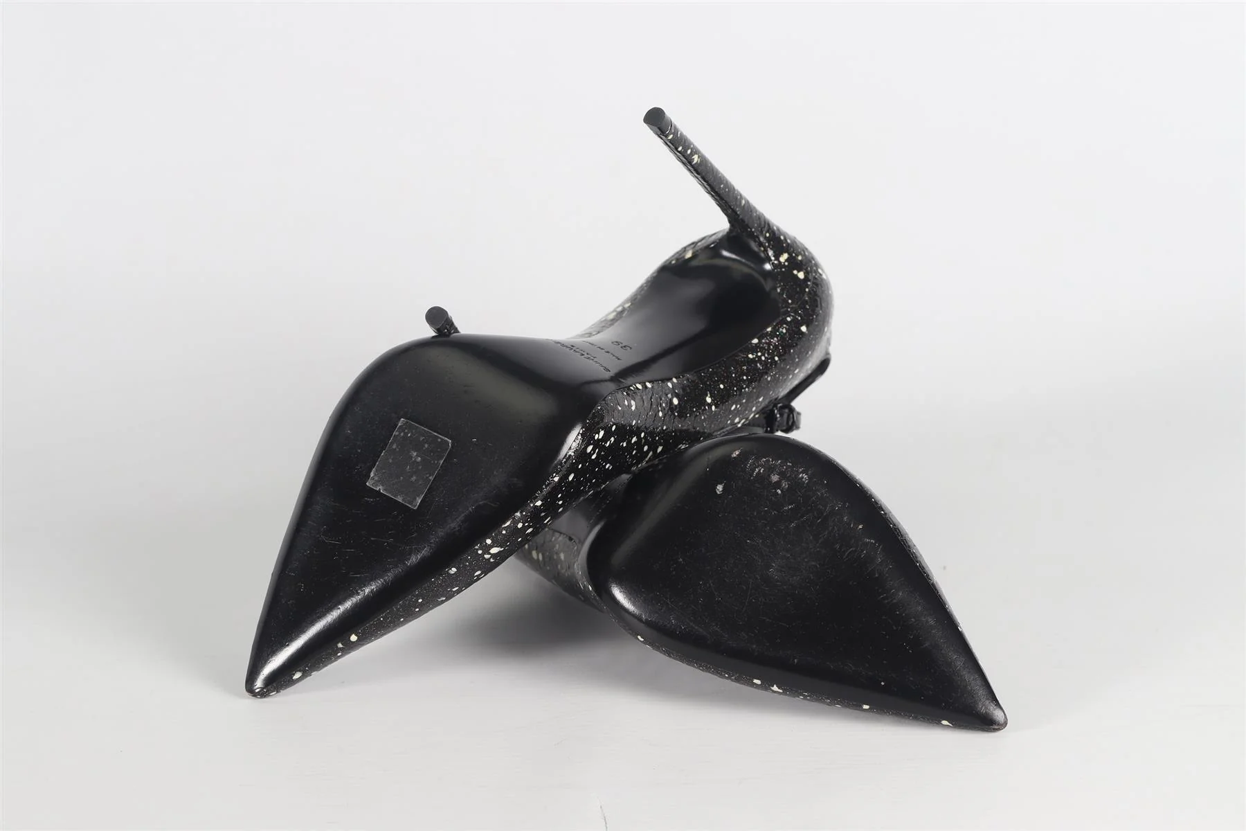 SAINT LAURENT SNAKE EFFECT LEATHER PUMPS EU 39 UK 6 US 9 - Image 5