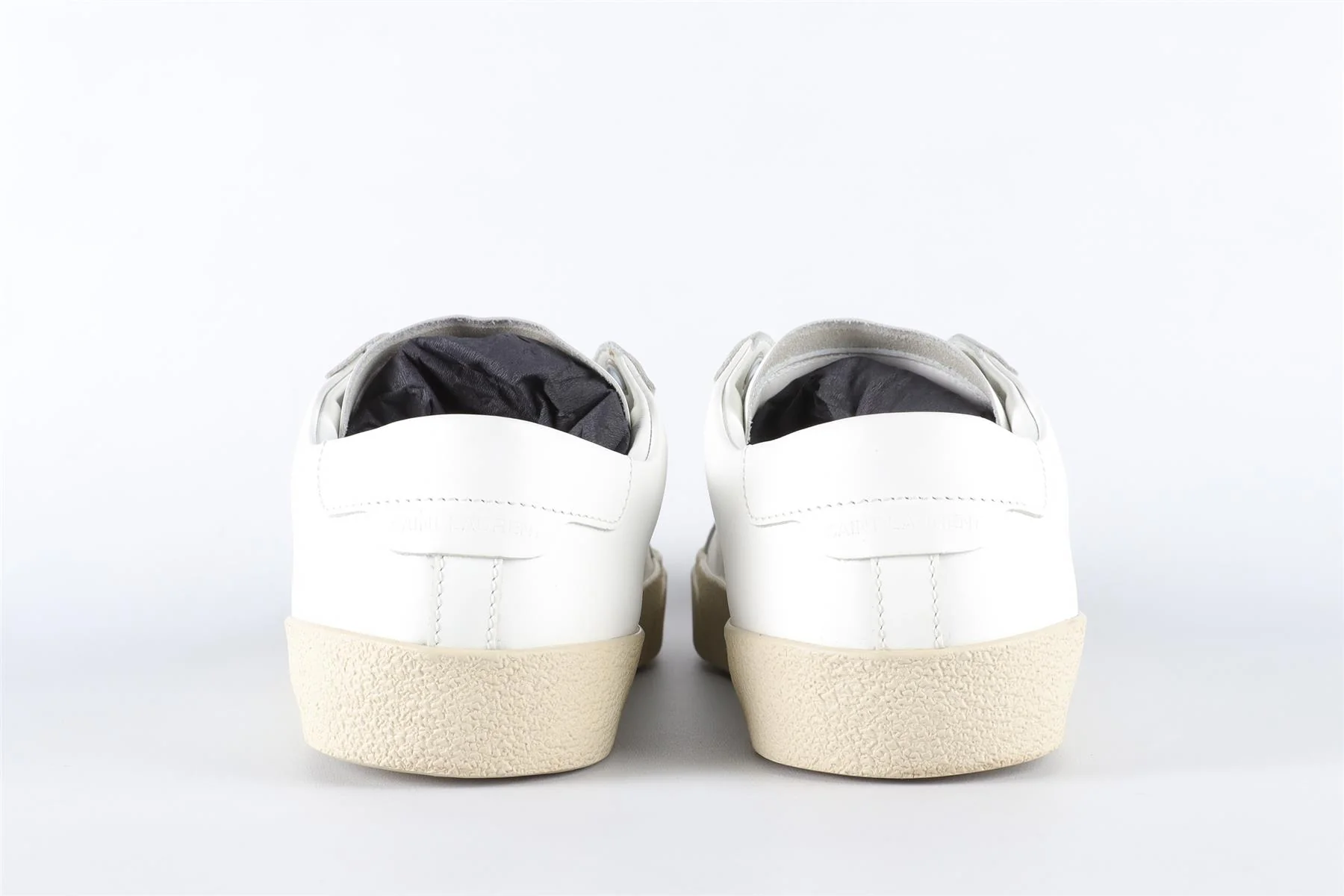 SAINT LAURENT WHITE LEATHER SNEAKERS EU 37.5 UK 4.5 US 7.5 - Image 5