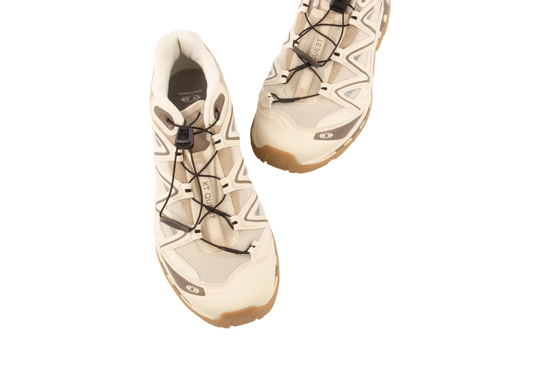 SALOMON BEIGE XT-QUEST ALMOND MILK/FALCON SNEAKERS UK 6 EU 39 US 9 - Image 4