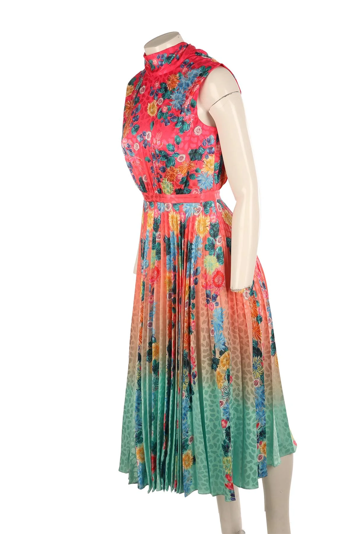SALONI MULTI SILK MAXI DRESS UK 6 - Image 3