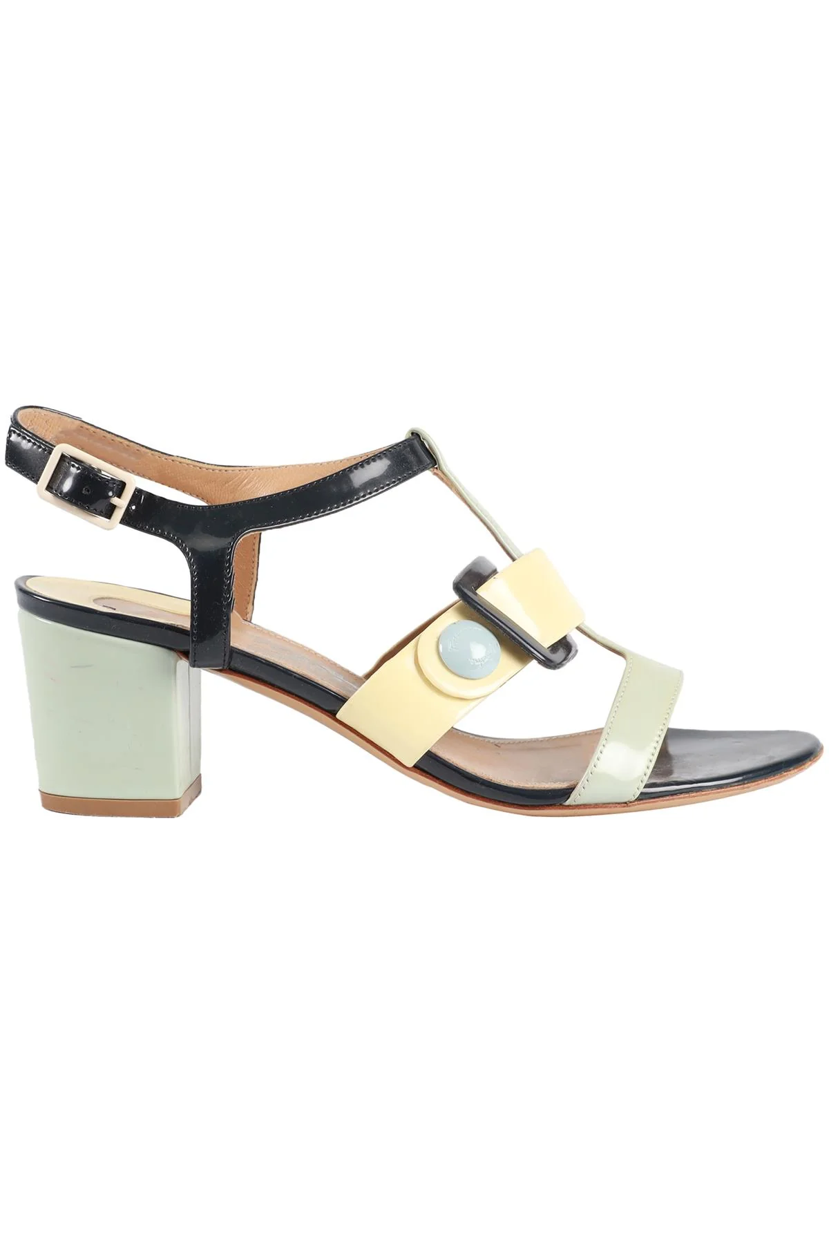 SALVATORE FERRAGAMO BLUE PATENT LEATHER SANDALS - Image 7