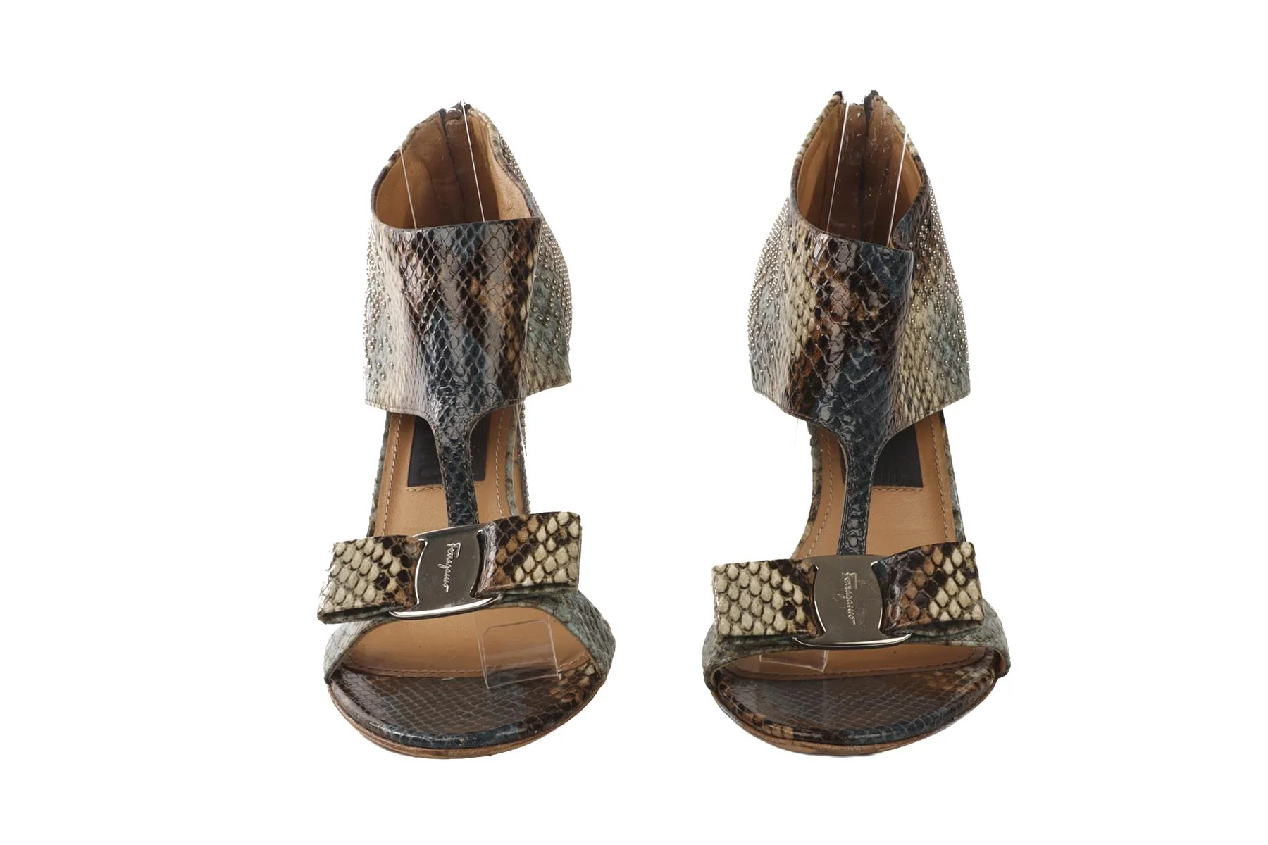 SALVATORE FERRAGAMO MULTI LEATHER SANDALS EU 37.5 UK 4.5 US 7.5 - Image 3