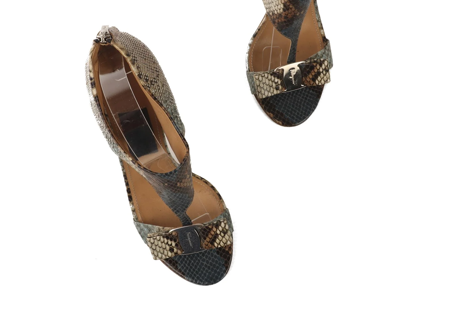 SALVATORE FERRAGAMO MULTI LEATHER SANDALS EU 37.5 UK 4.5 US 7.5 - Image 4