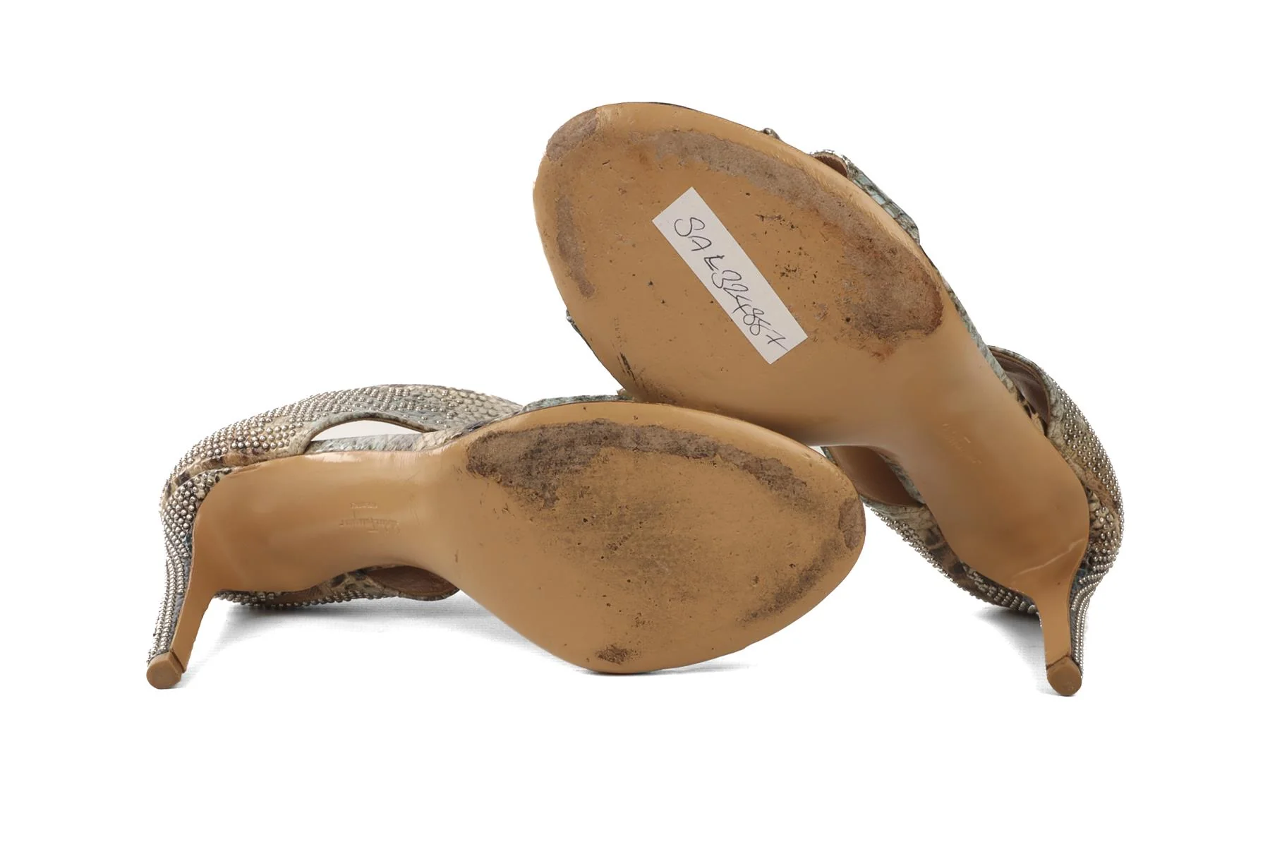 SALVATORE FERRAGAMO MULTI LEATHER SANDALS EU 37.5 UK 4.5 US 7.5 - Image 6
