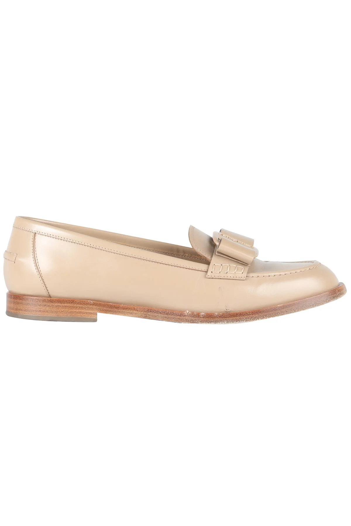 SALVATORE FERRAGAMO TAUPE LEATHER LOAFERS EU 40 UK 7 US 10 - Image 8