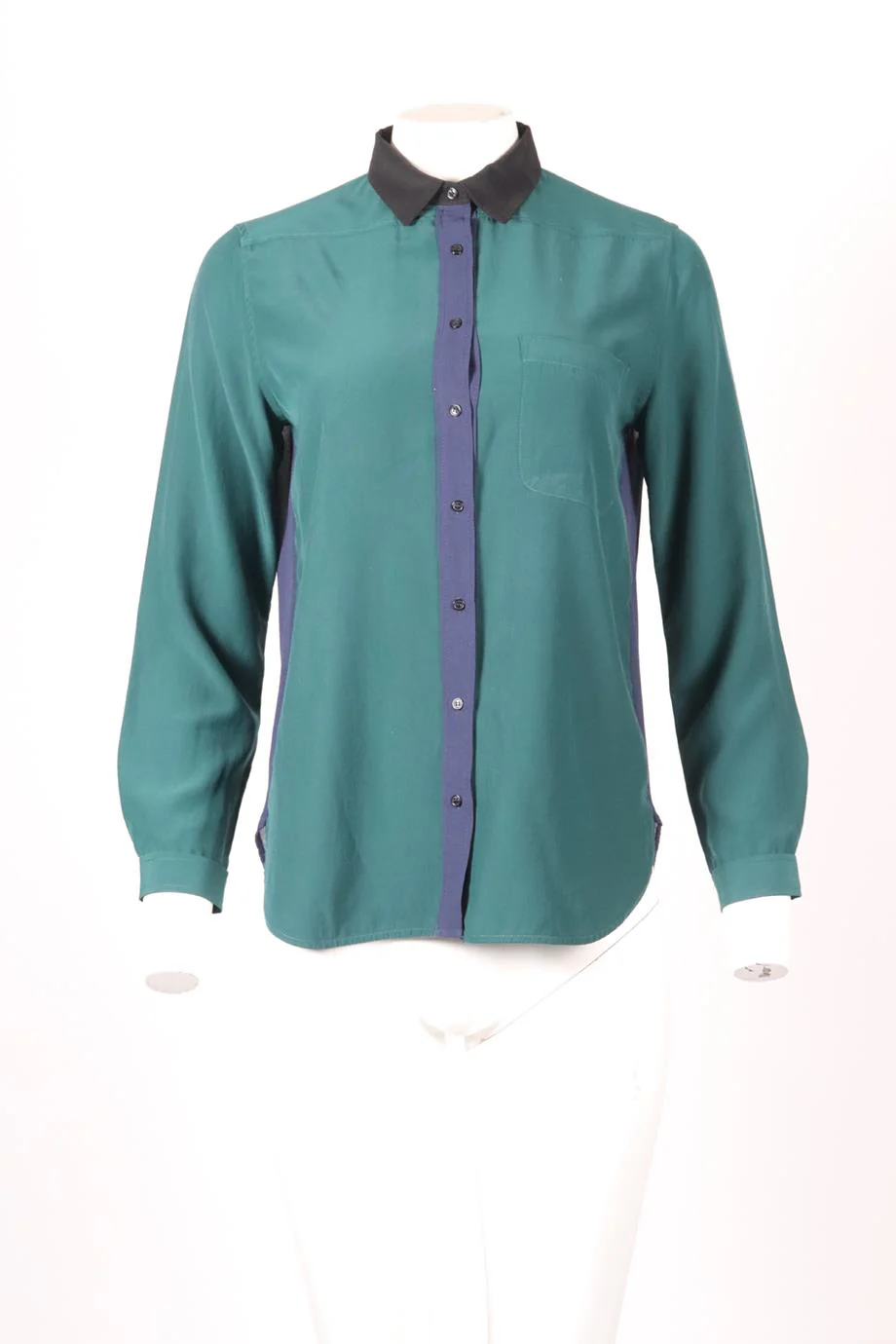 SANDRO CREPE SHIRT UK 10 - Image 2