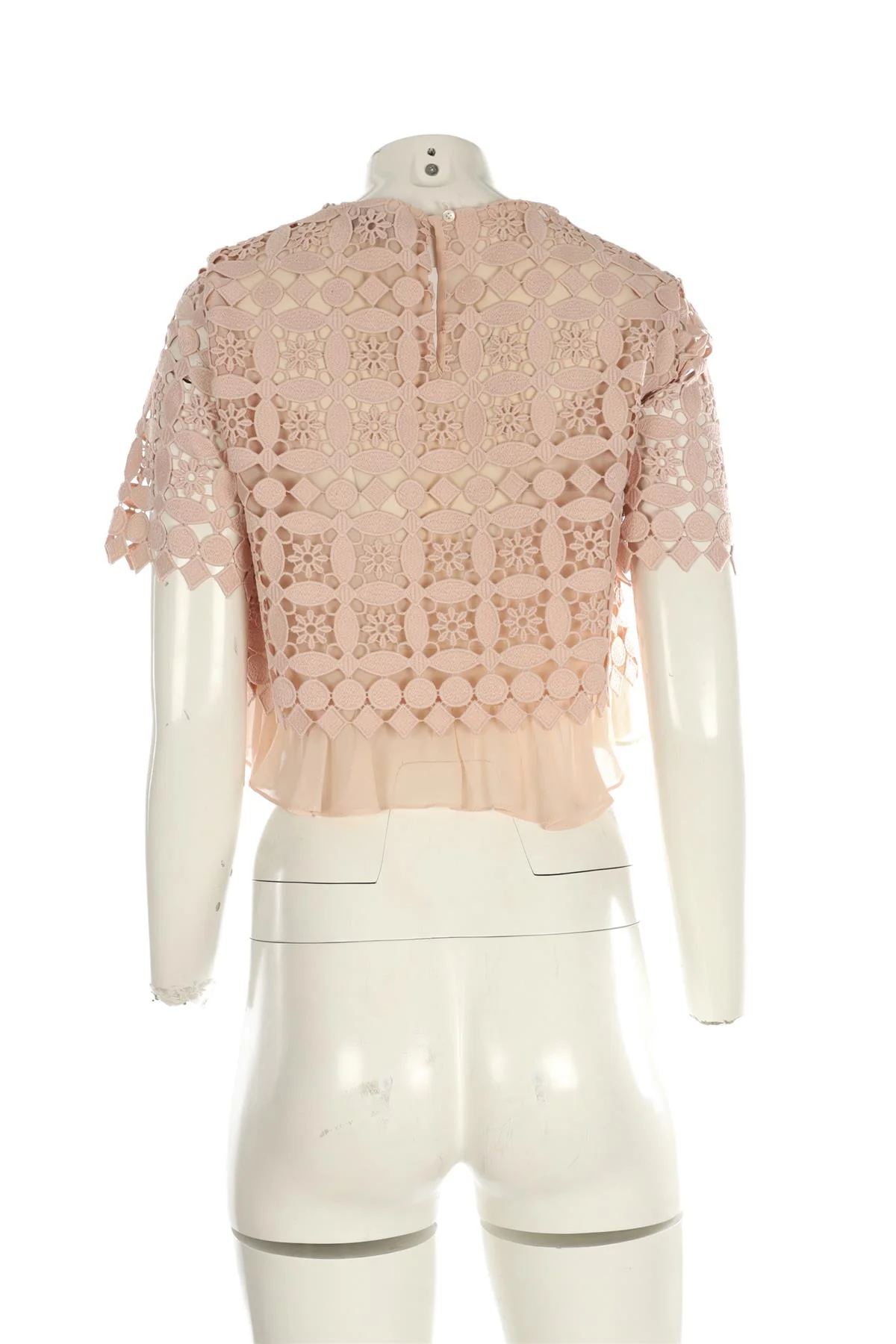 SANDRO PINK CROCHET TOP FR 36 UK 8 - Image 4