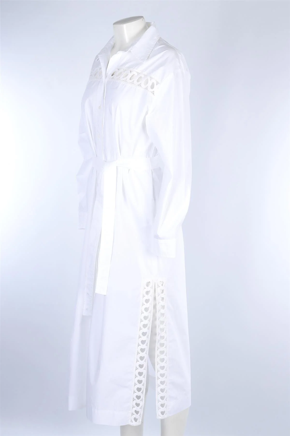 SANDRO WHITE COTTON MAXI DRESS FR 38 - Image 3