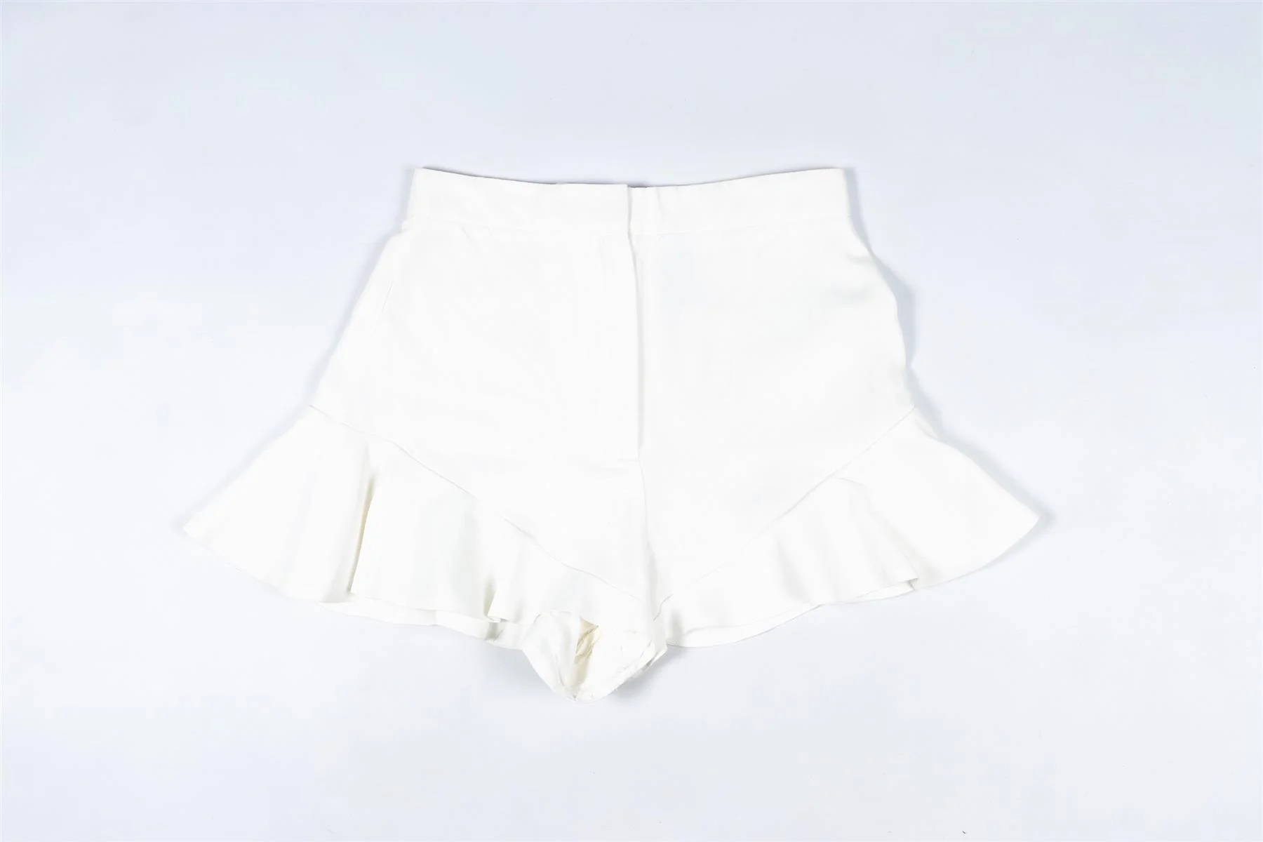 SANDRO WHITE LINEN SHORTS FR 36 UK 8 - Image 2