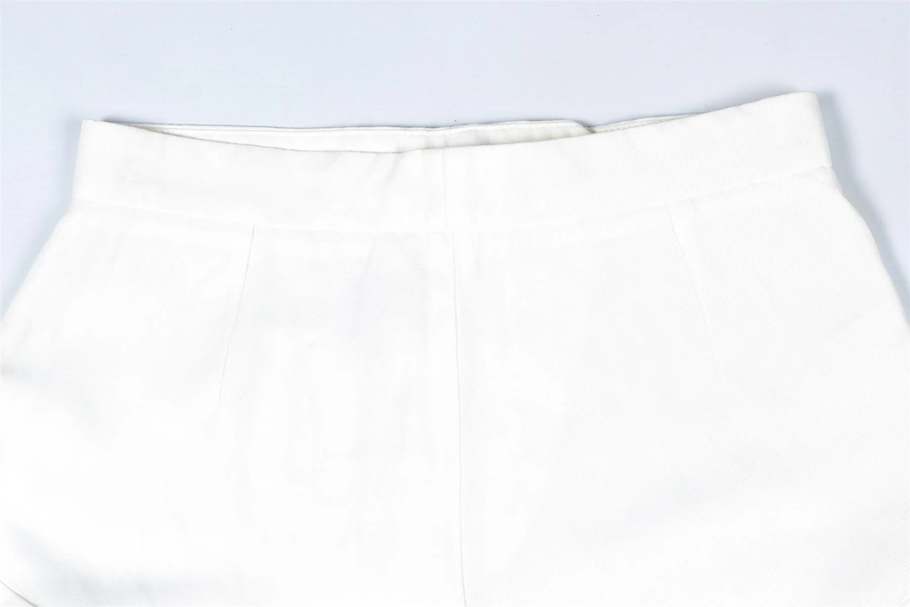 SANDRO WHITE LINEN SHORTS FR 36 UK 8 - Image 5