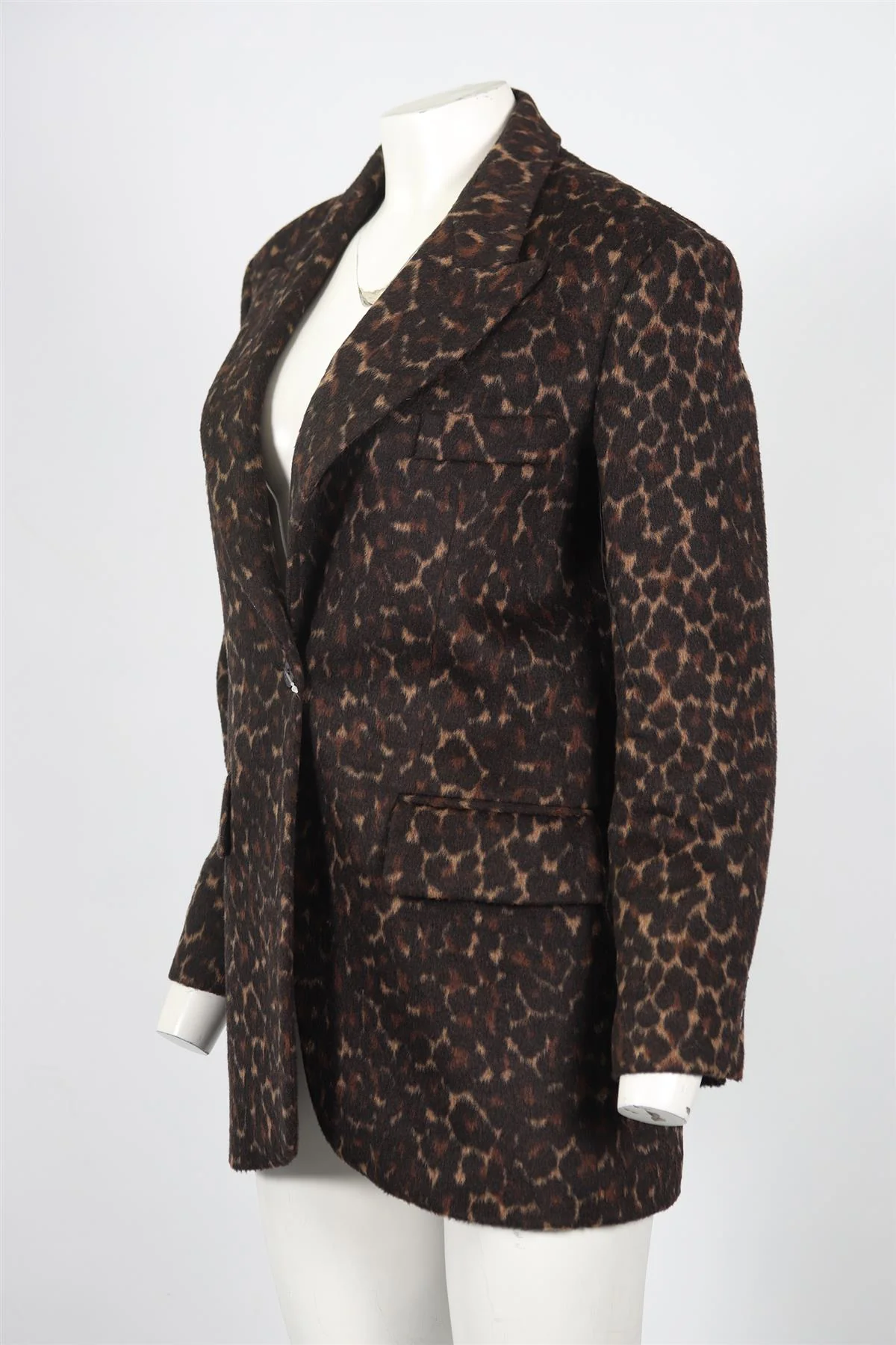 SANDRO WOOL BLEND BLAZER FR 34 UK 6 - Image 3