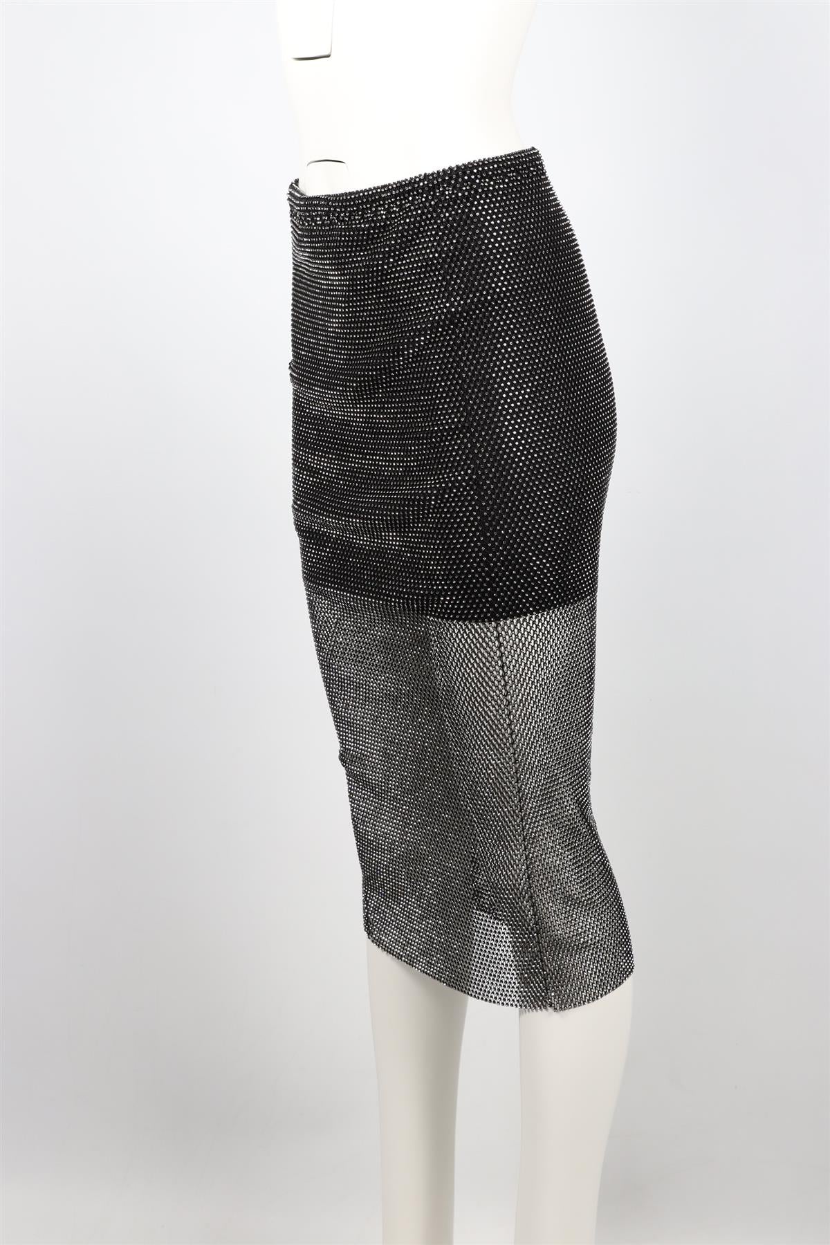 SANTA BRANDS SILVER CRYSTAL MIDI SKIRT XSMALL-SMALL - Image 3